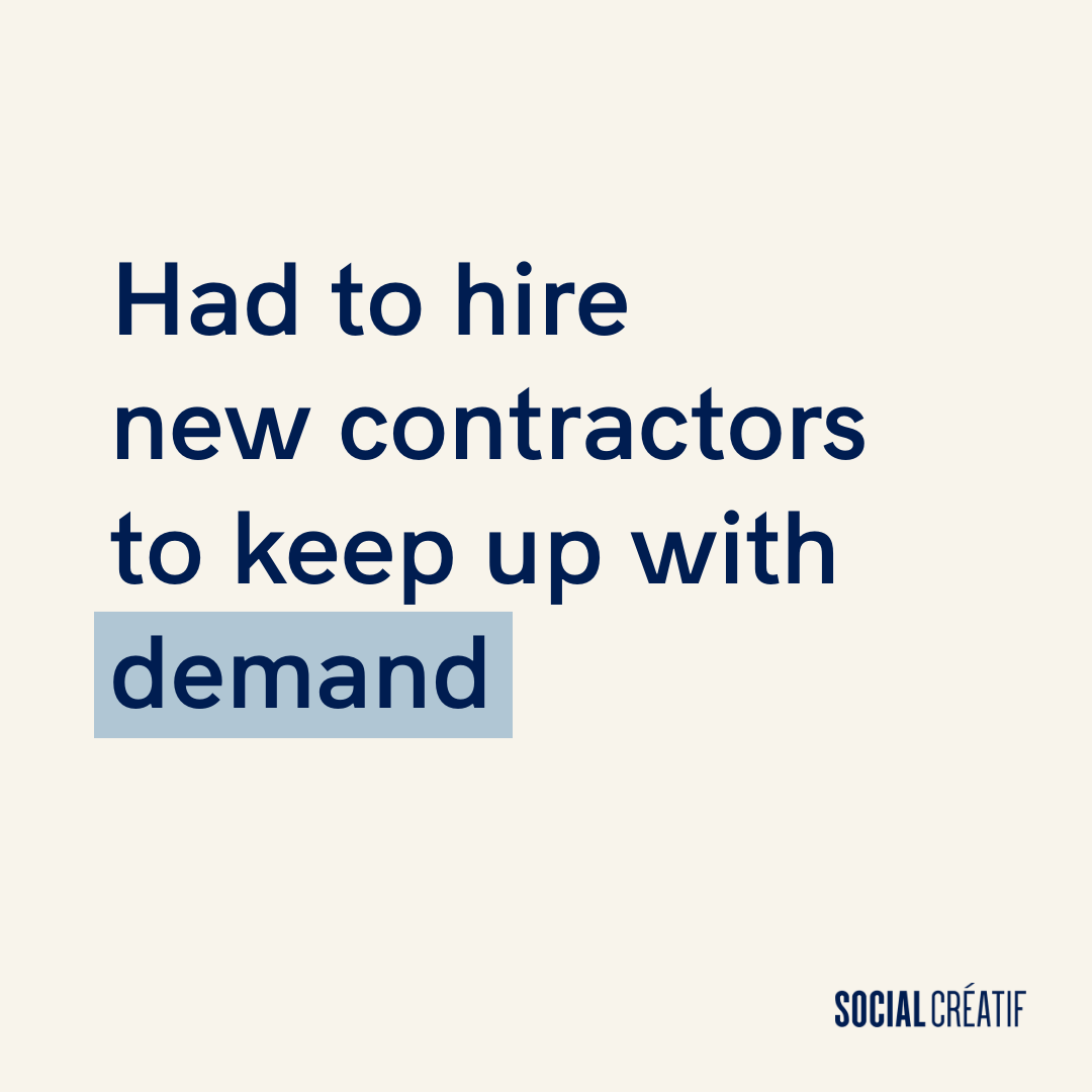 DEMAND GOT SO STRONG THEY HAD TO HIRE