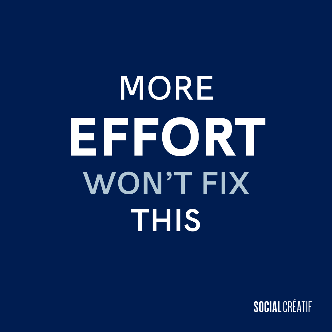 MORE EFFORT ISN’T THE ANSWER