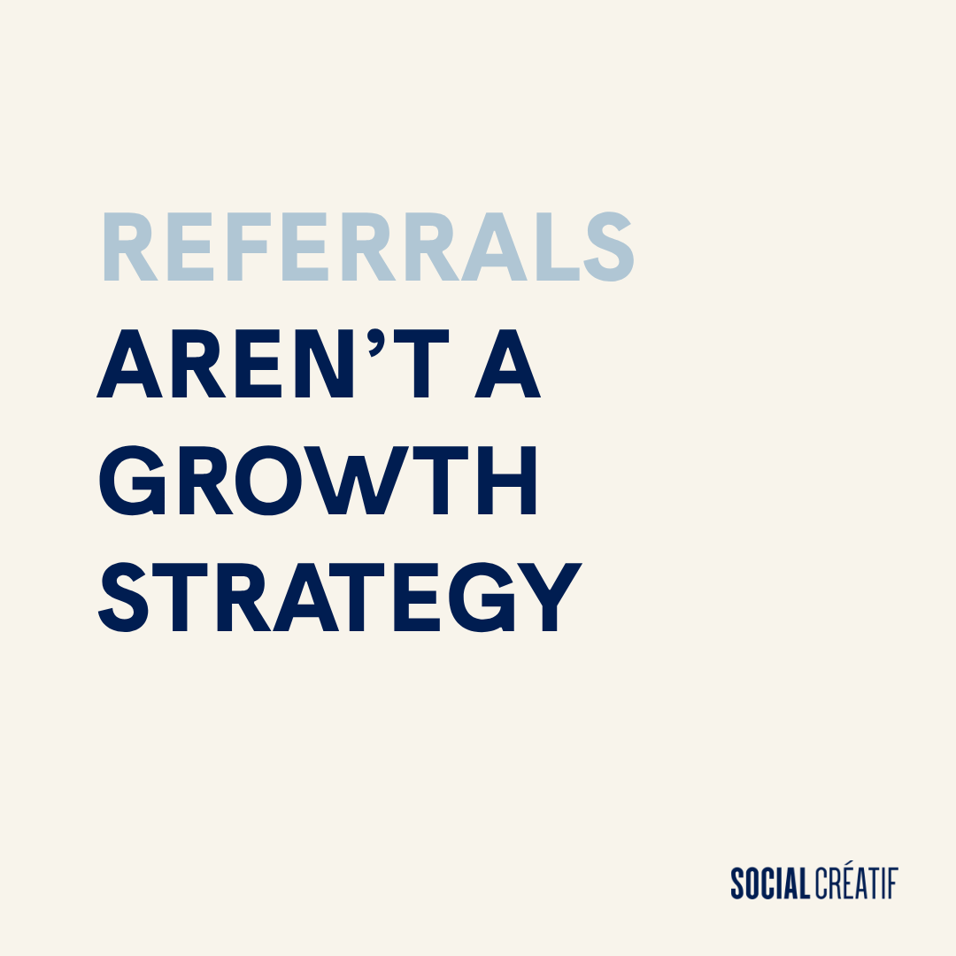 STOP RELYING ON REFERRALS