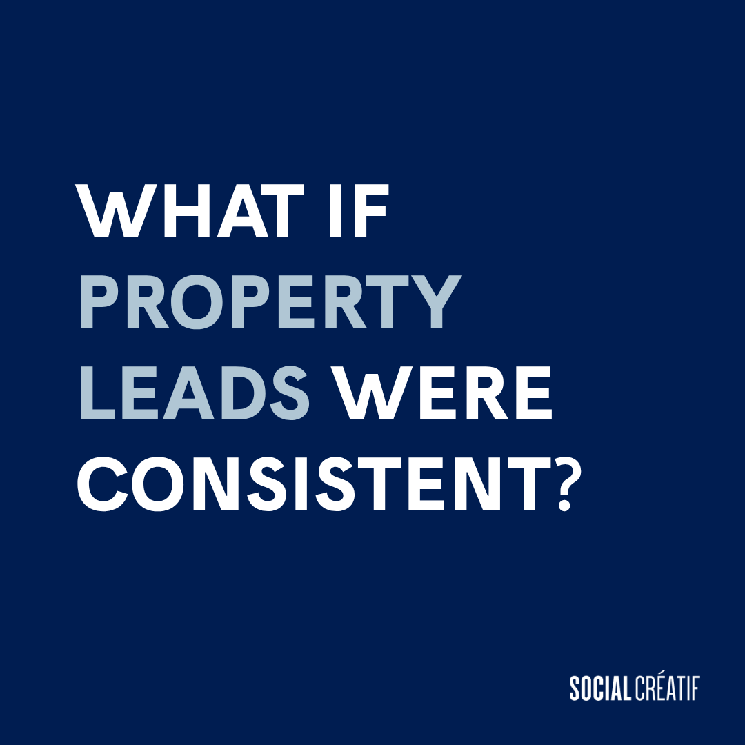WHAT WOULD HAPPEN IF YOUR PROPERTY LEADS WERE CONSISTENT?