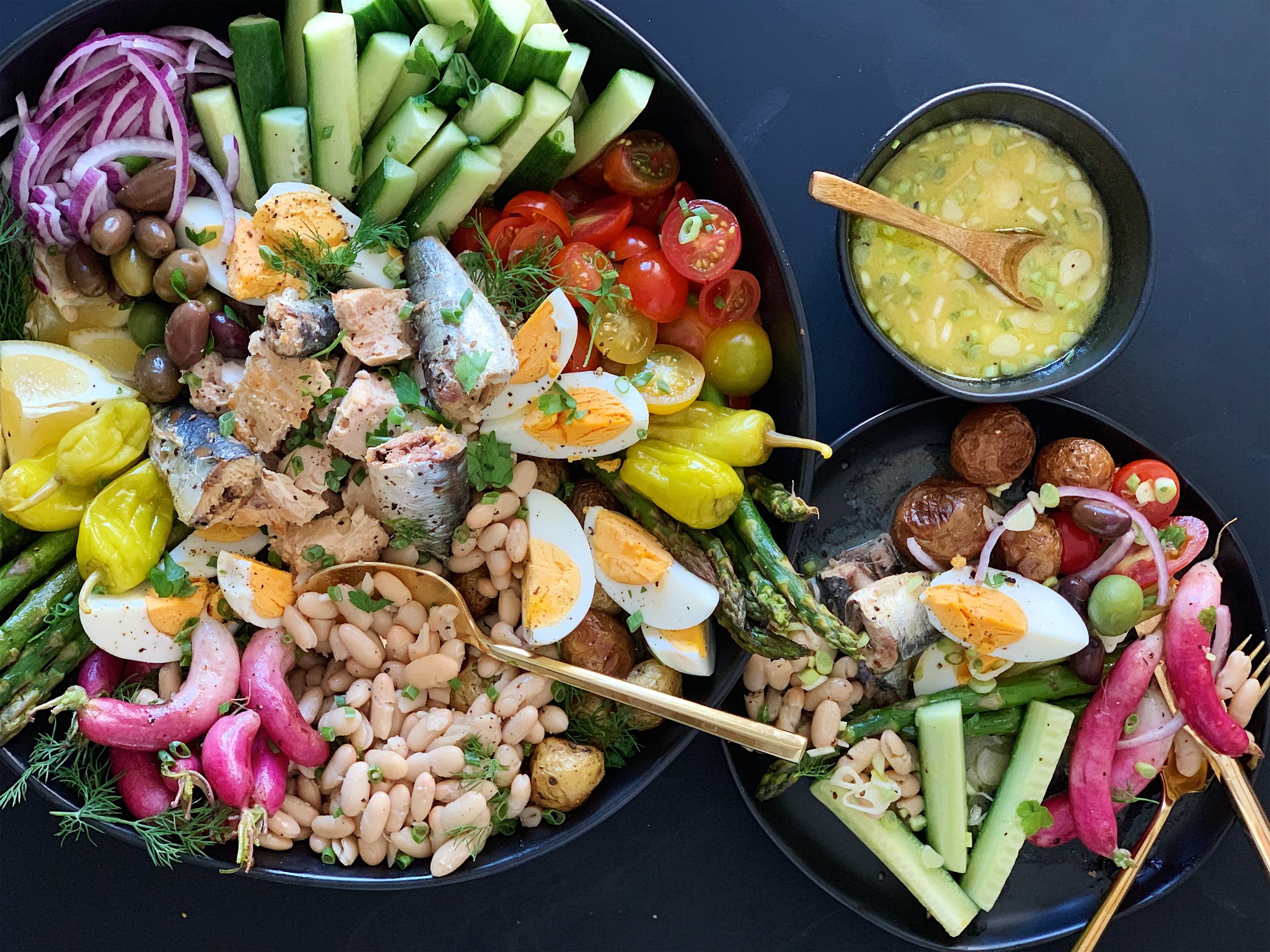 Nicoise Salad with Spring Roasted Vegetables
