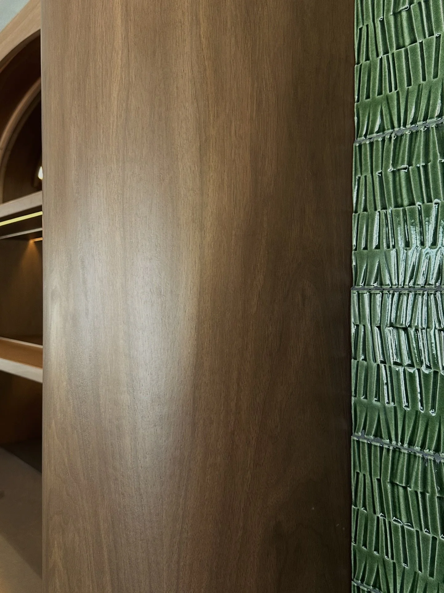 Sneak peek at something we&rsquo;ve been cooking up with our buds @seen.furniture 
Walnut &amp; curves 🤎 You&rsquo;ll be able to visit this one in person soon 🤎