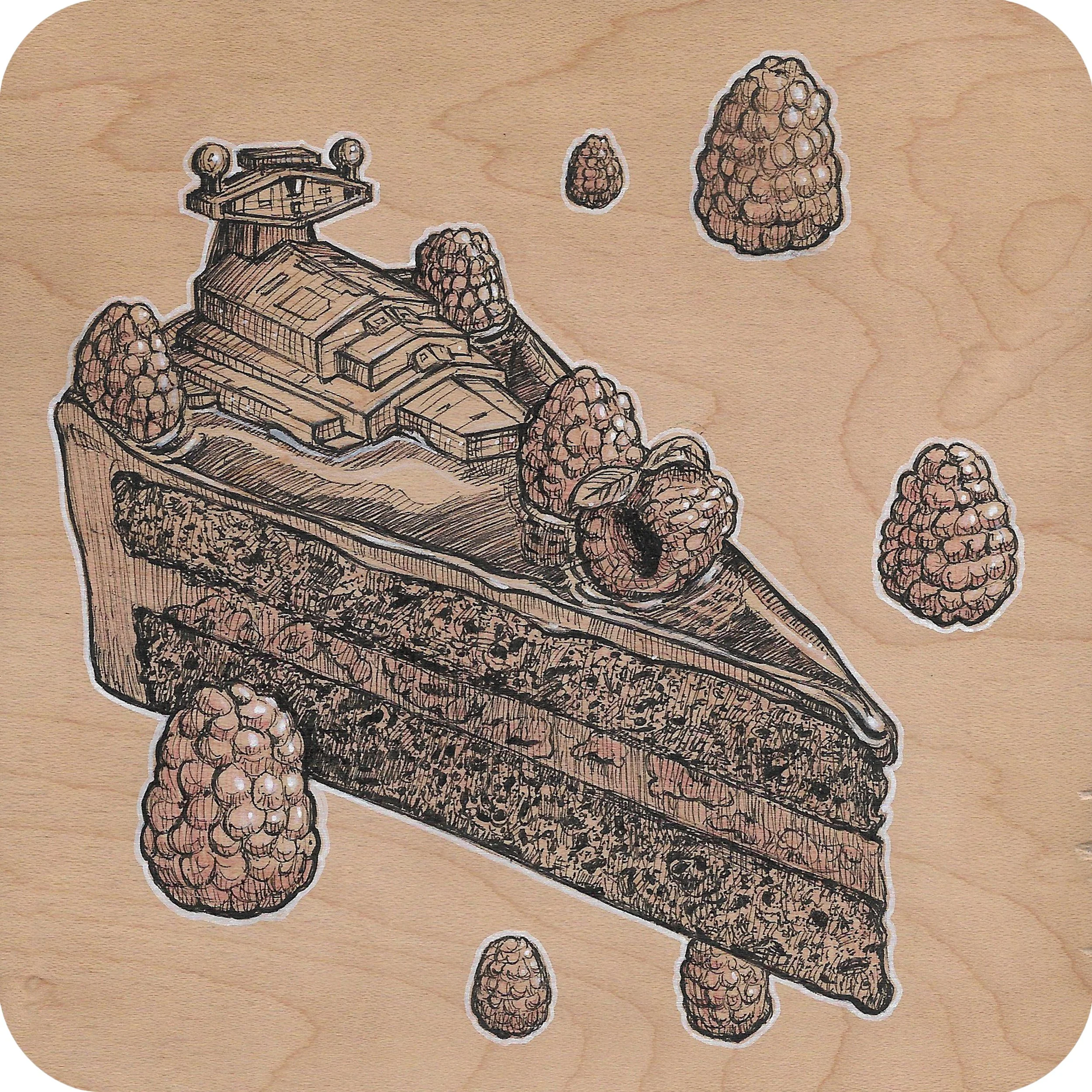 Star Destroyer - Chocolate Raspberry Cake