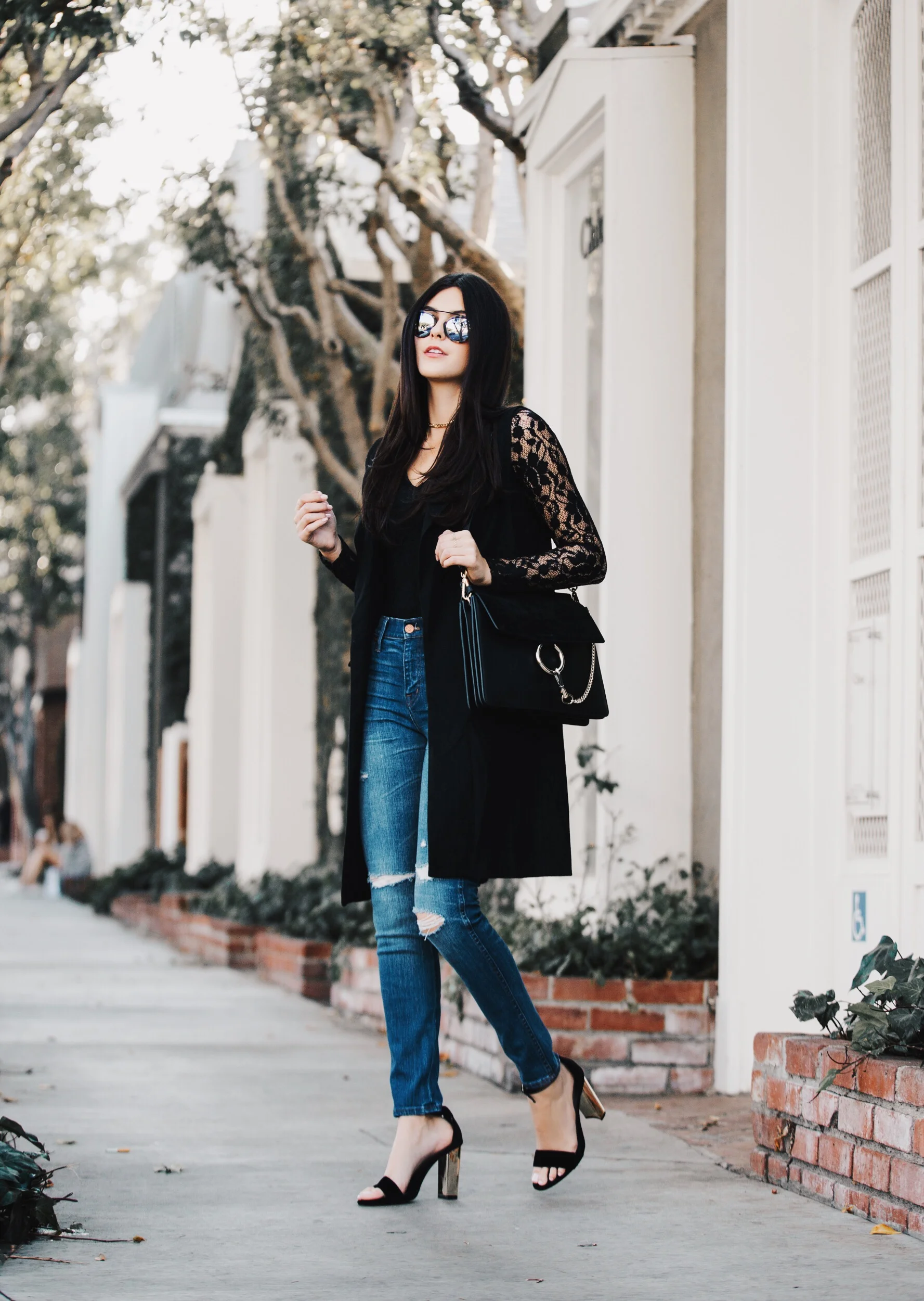 Outfit of the Day: Lace & Denim