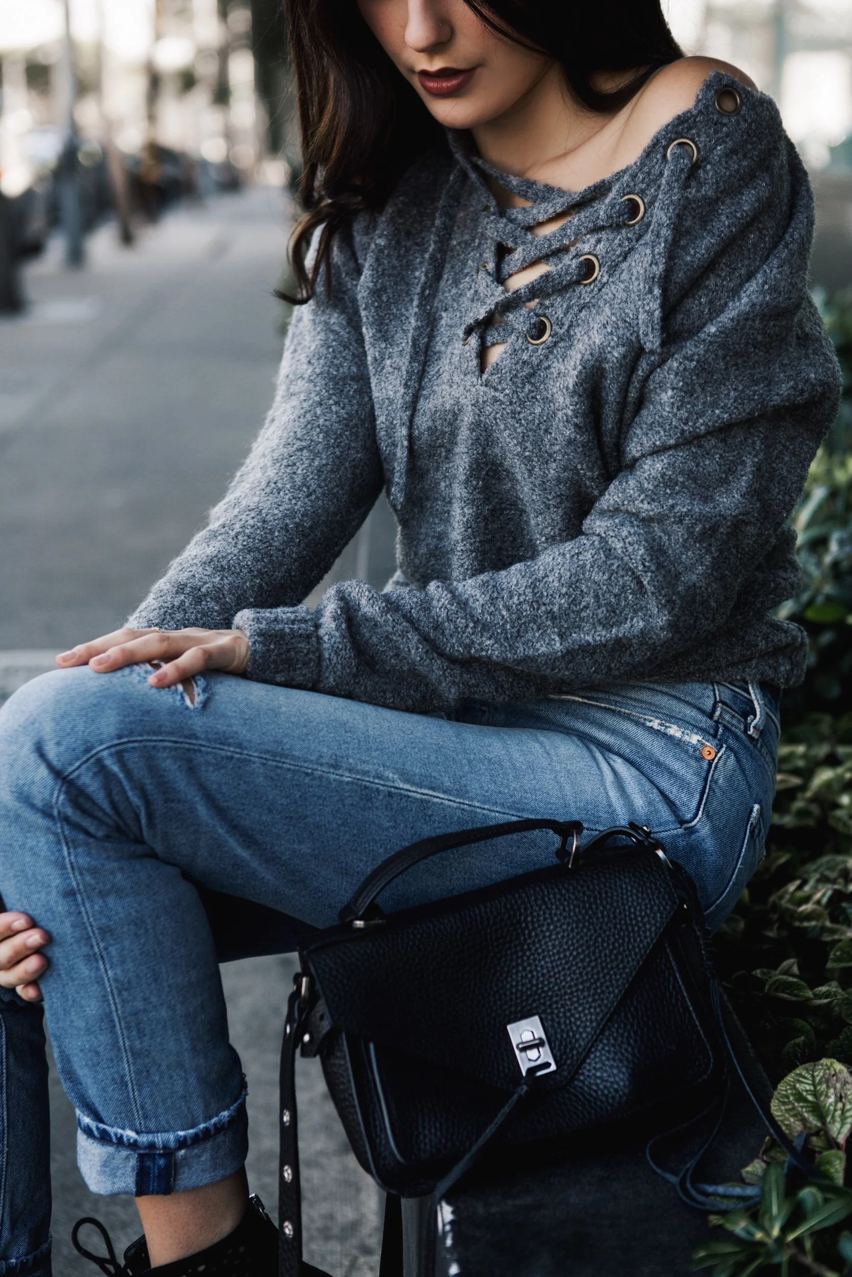 Grey Sweaters...