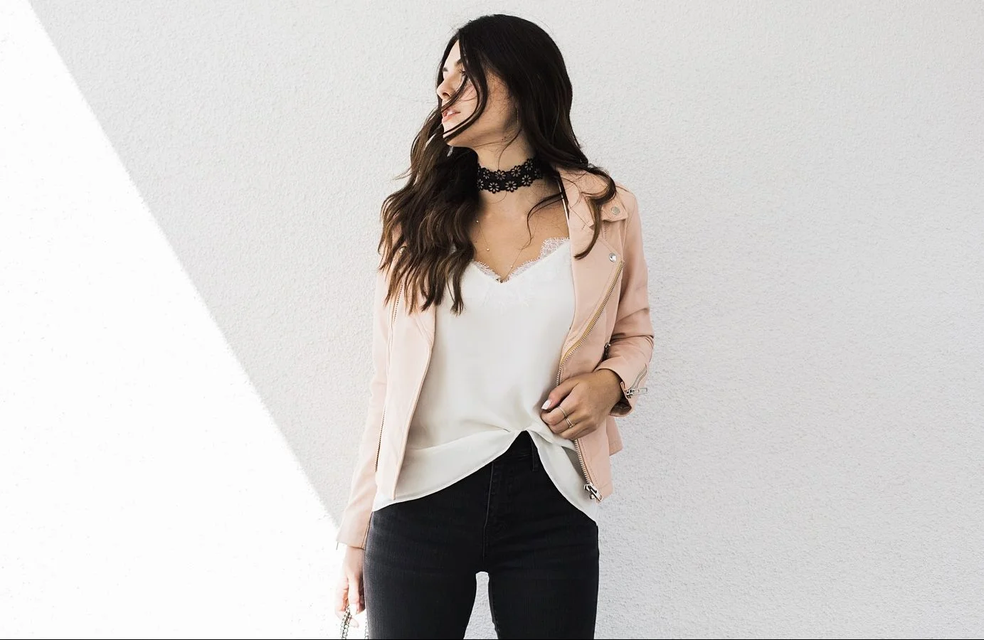 Crushing on this Blush Leather Jacket