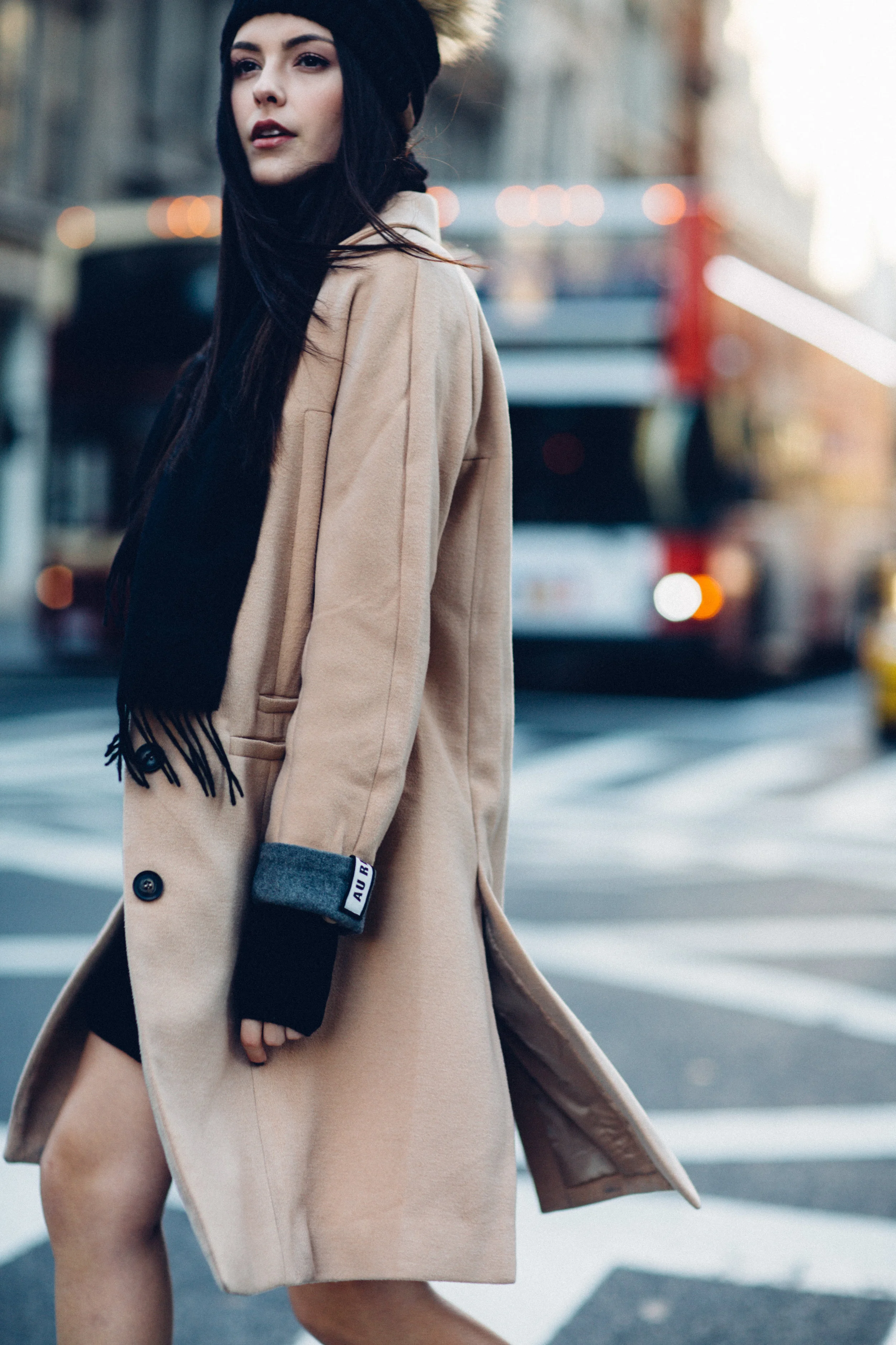 Julia Friedman New York Trip in December in a Forever 21 Jacket.