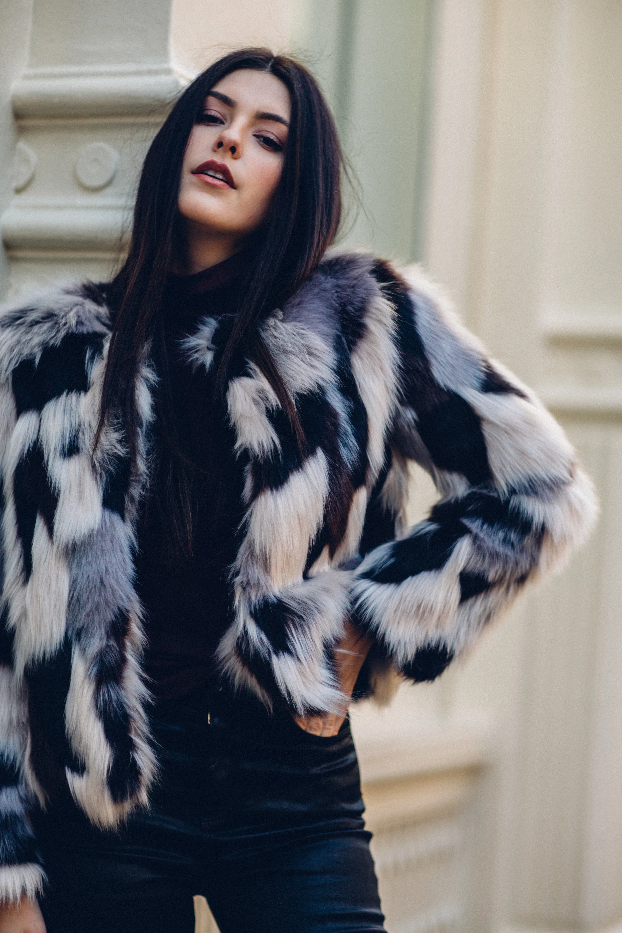 Julia Friedman New York Trip in December in a Forever 21 jacket.