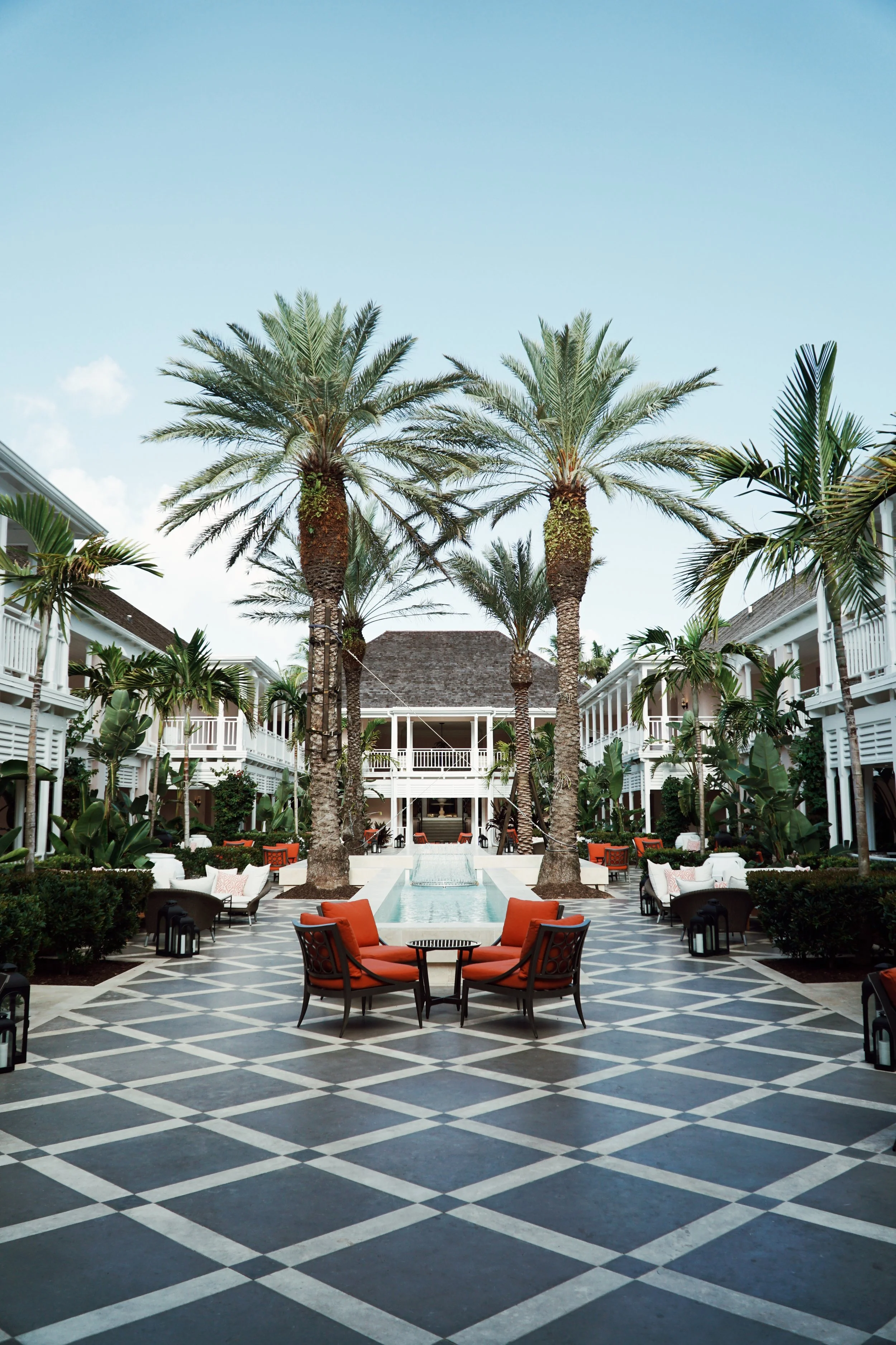Courtyard at the One&Only Ocean Club taken by Julia Friedman