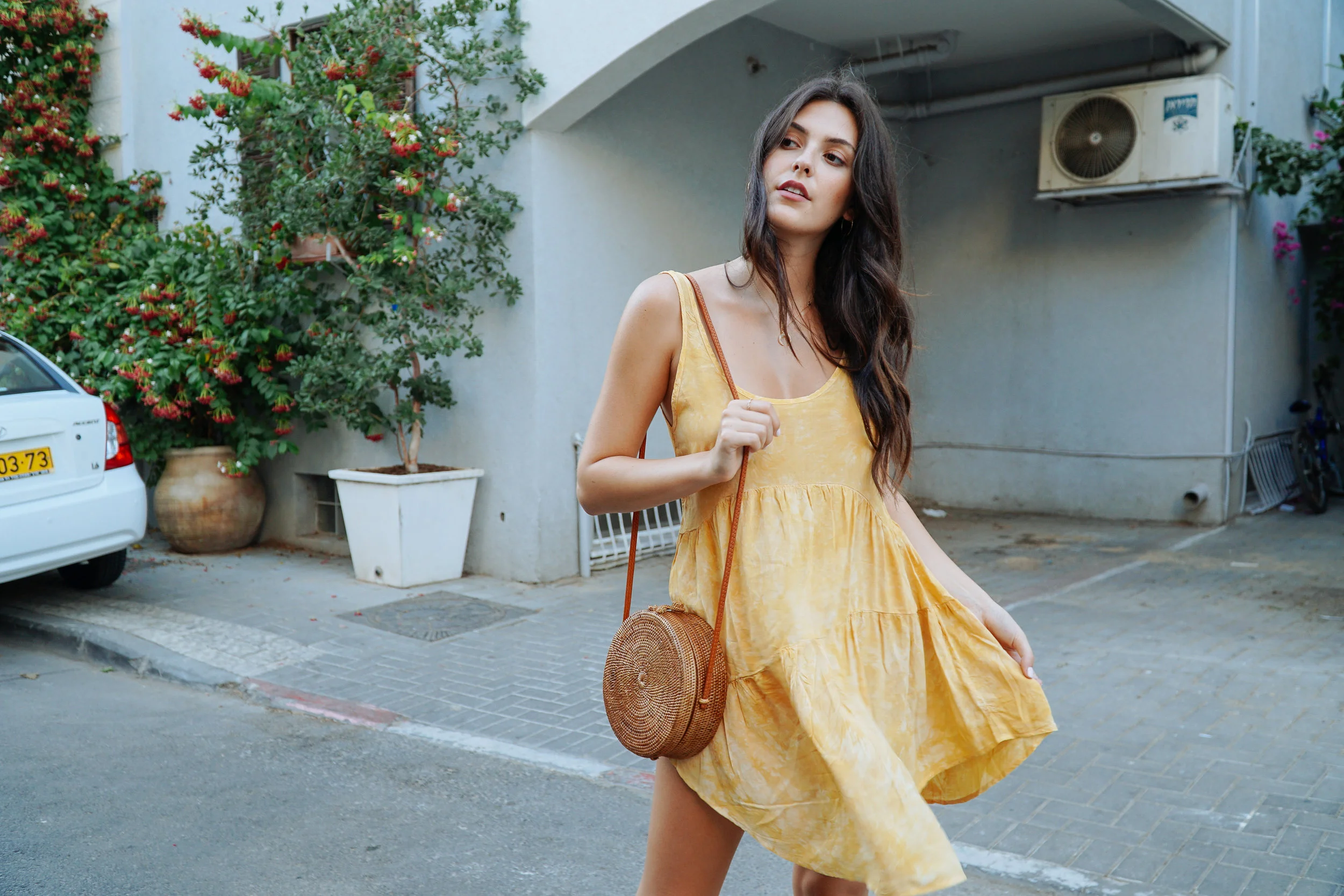 Julia Friedman Tel Aviv Diary Week #1 wearing a Blue Life Dress.