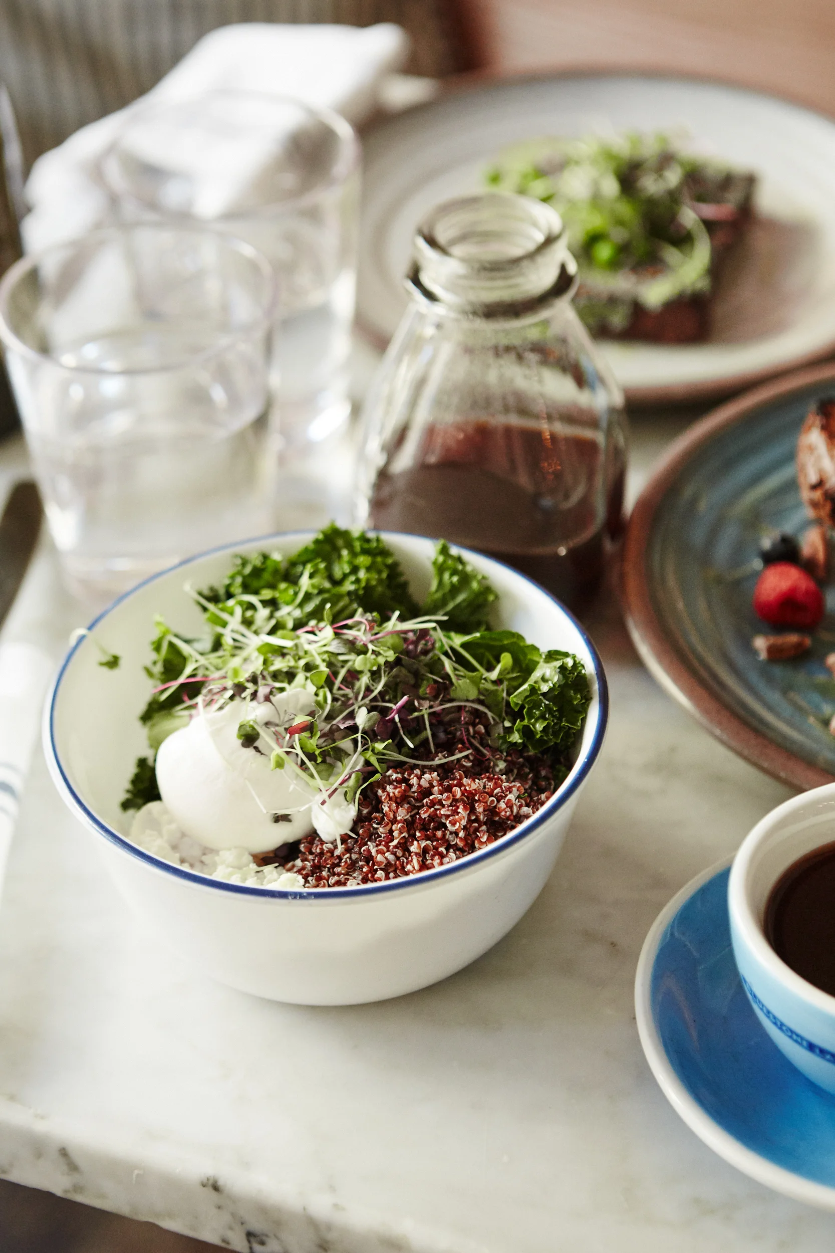 3 Healthy Brunch Spots in NYC | Julia Friedman | Bluestone Lane Breakfast Bowl.