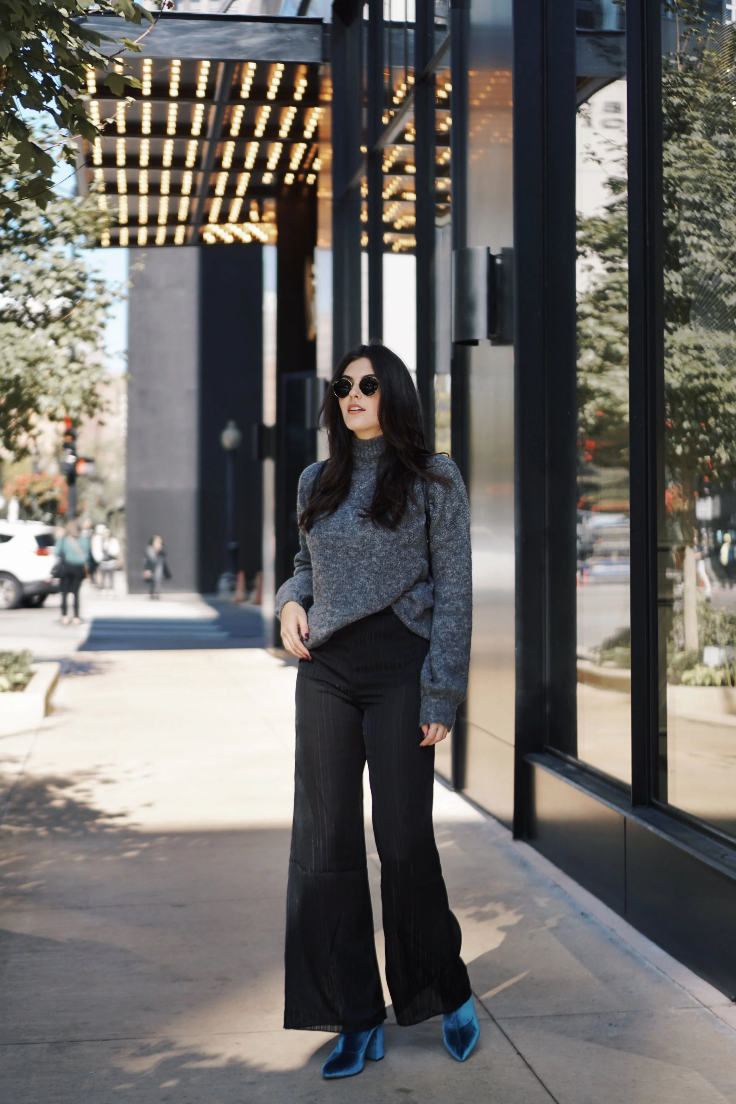 24 hours in Chicago | Fall Style Julia Friedman Grey Sweater