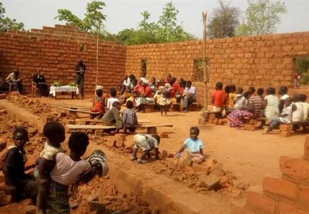 Meeting in Mudunyama, Zambia