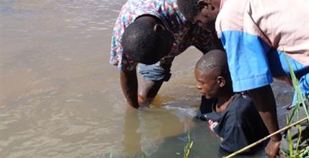 Baptism in Mozambique.