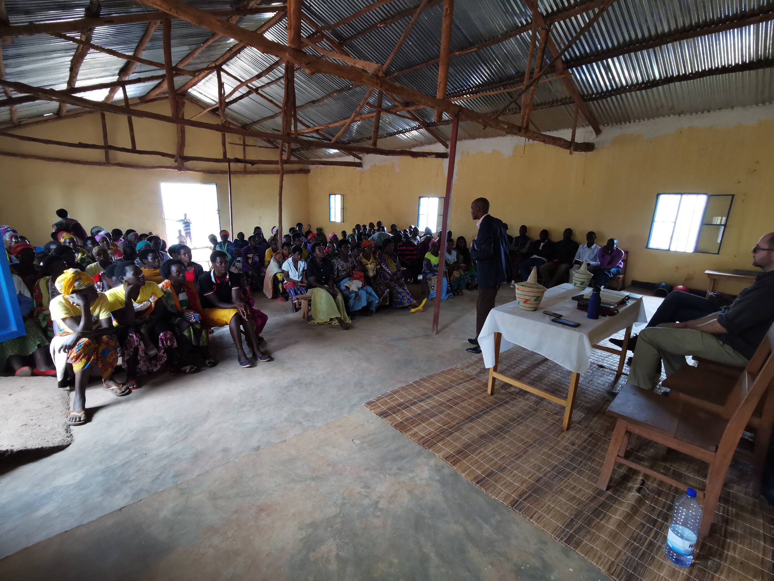 Meeting at Cyamabuye, Rwanda