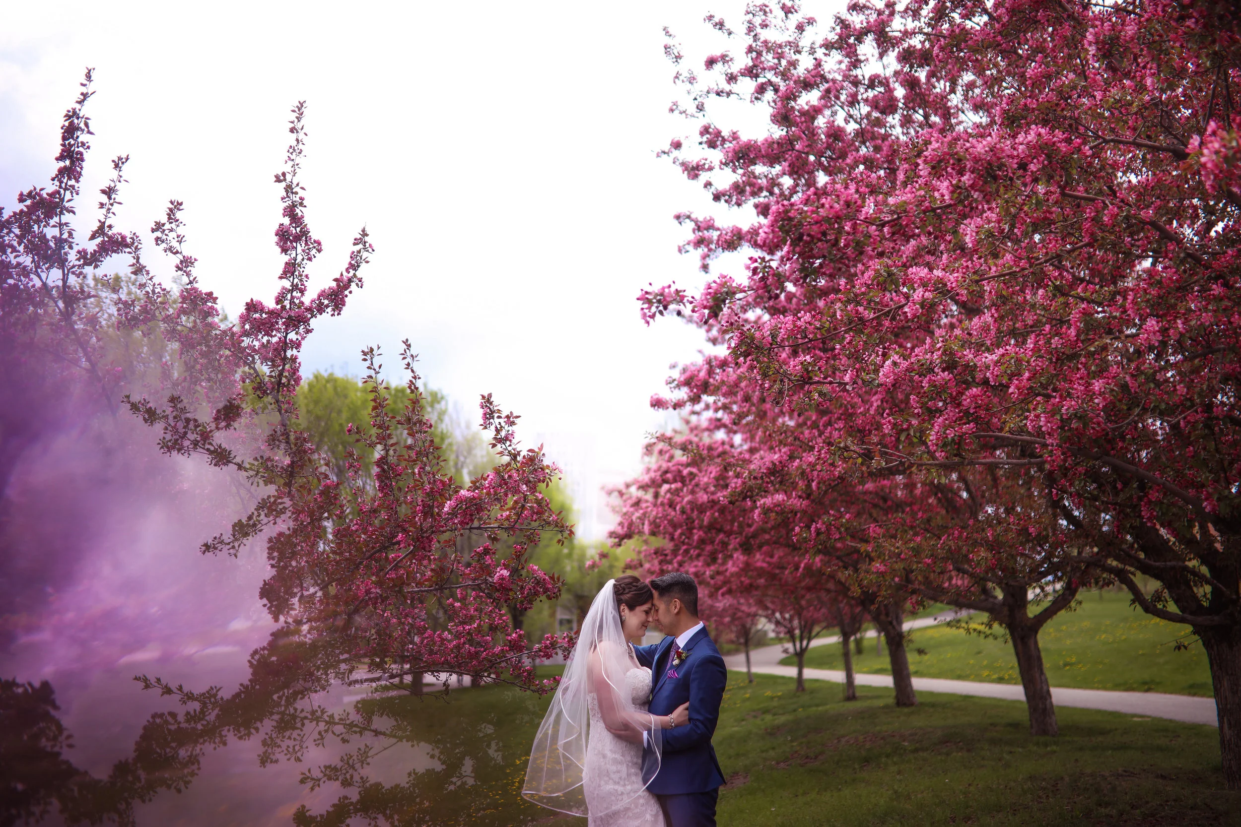 Lindsay &amp; Anthony's Calgary Cherry Blossom Bow Valley Ranch Wedding