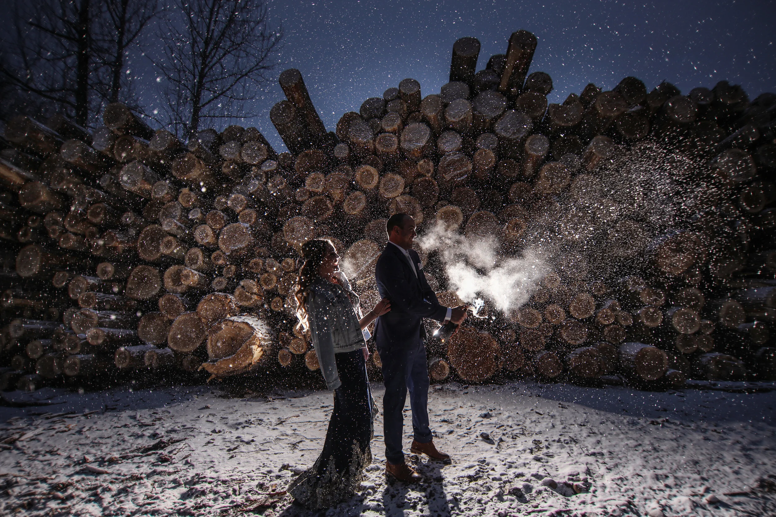 Jesse &amp; Alana's Engagement Session | Grande Prairie Alberta Night Photoshoot