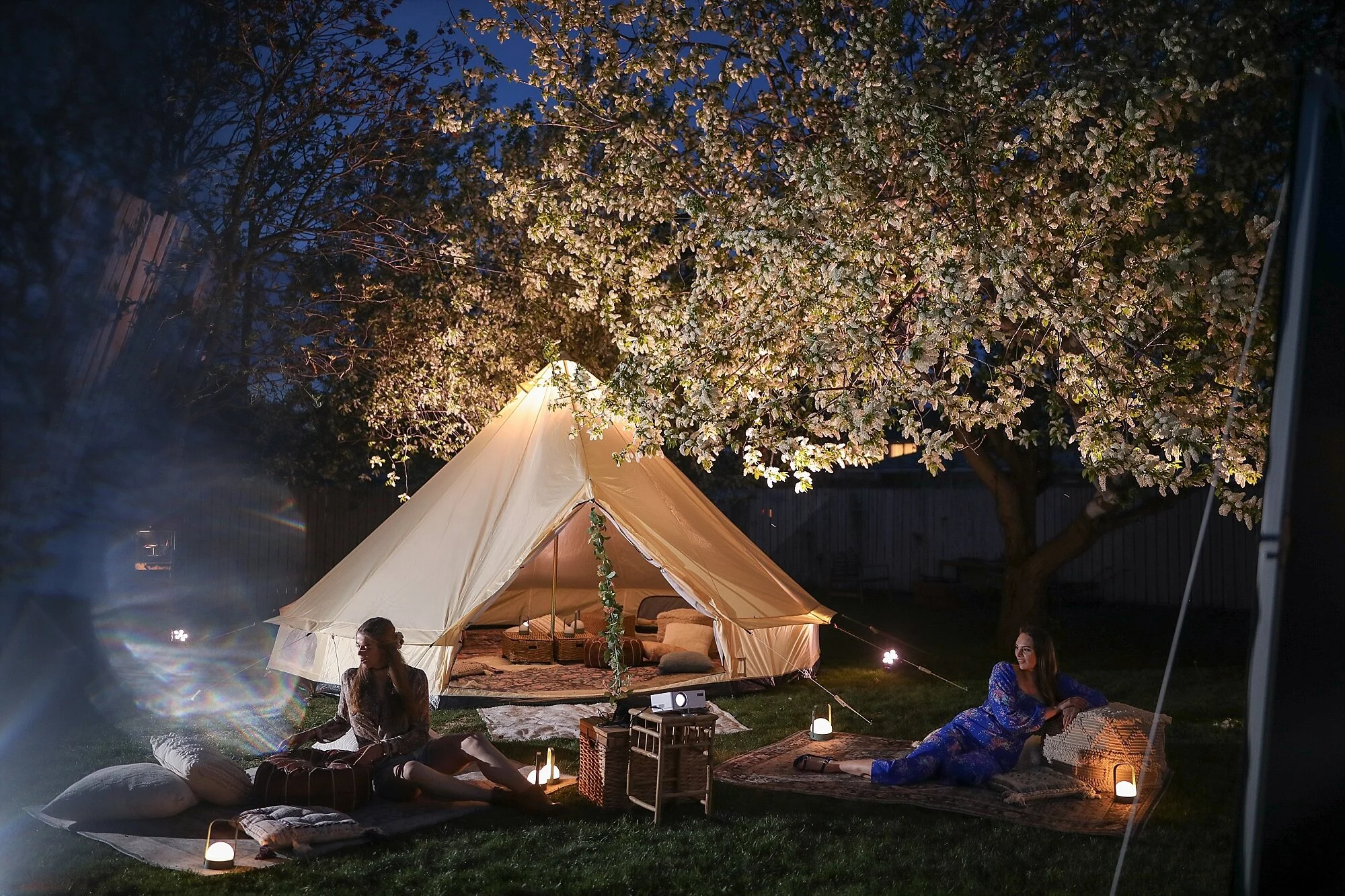 YYC Backyard Escapes | Calgary Commercial Photography | Night Content Creator 
