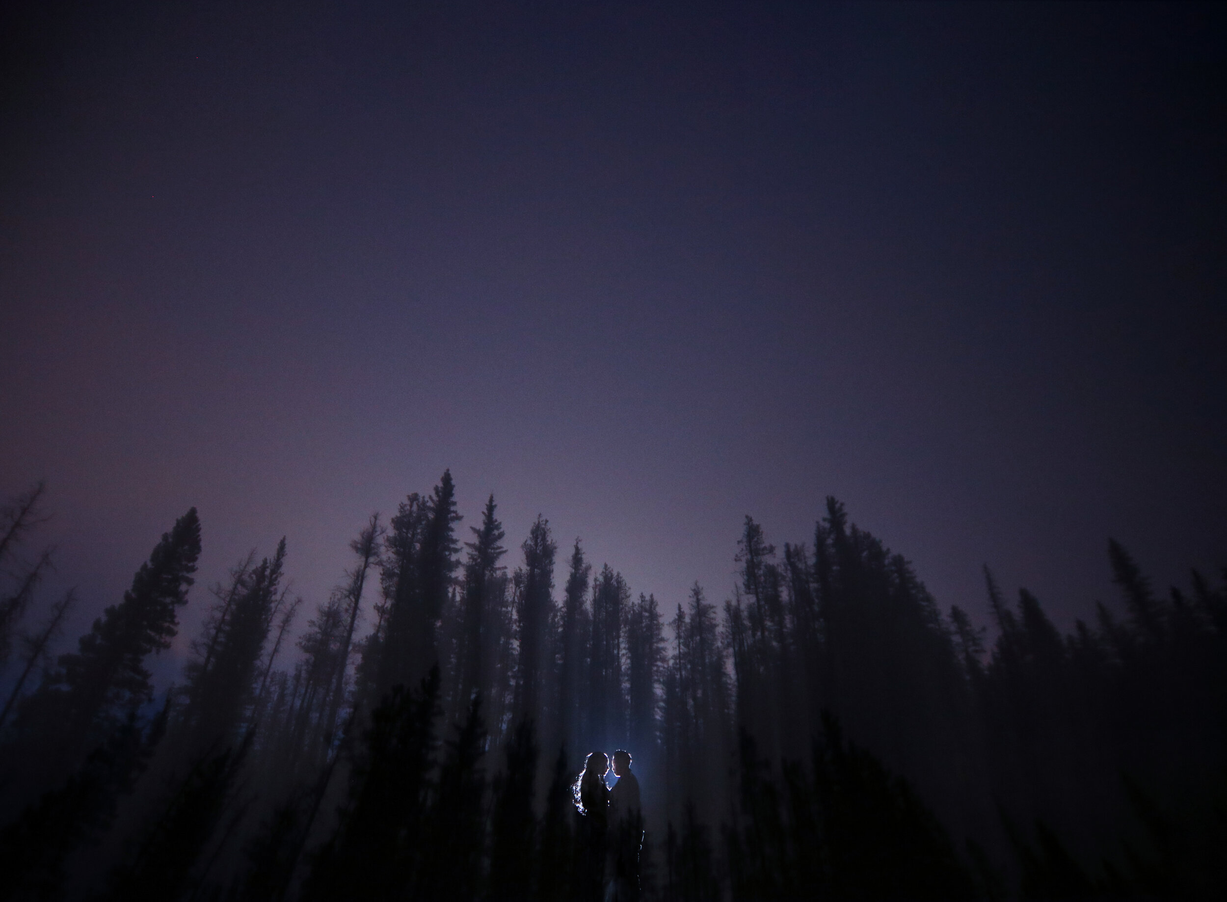 Go with the Flow | Nicolette &amp; Priya's Night Couple's Photoshoot Kananaskis 