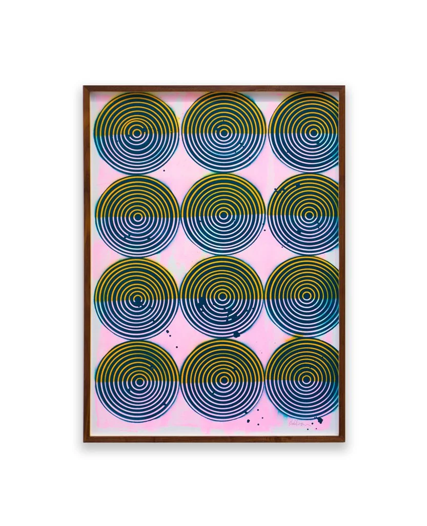 ‘Illusion Study 7’, Leah Hewson, Acrylic and lacquer on board.