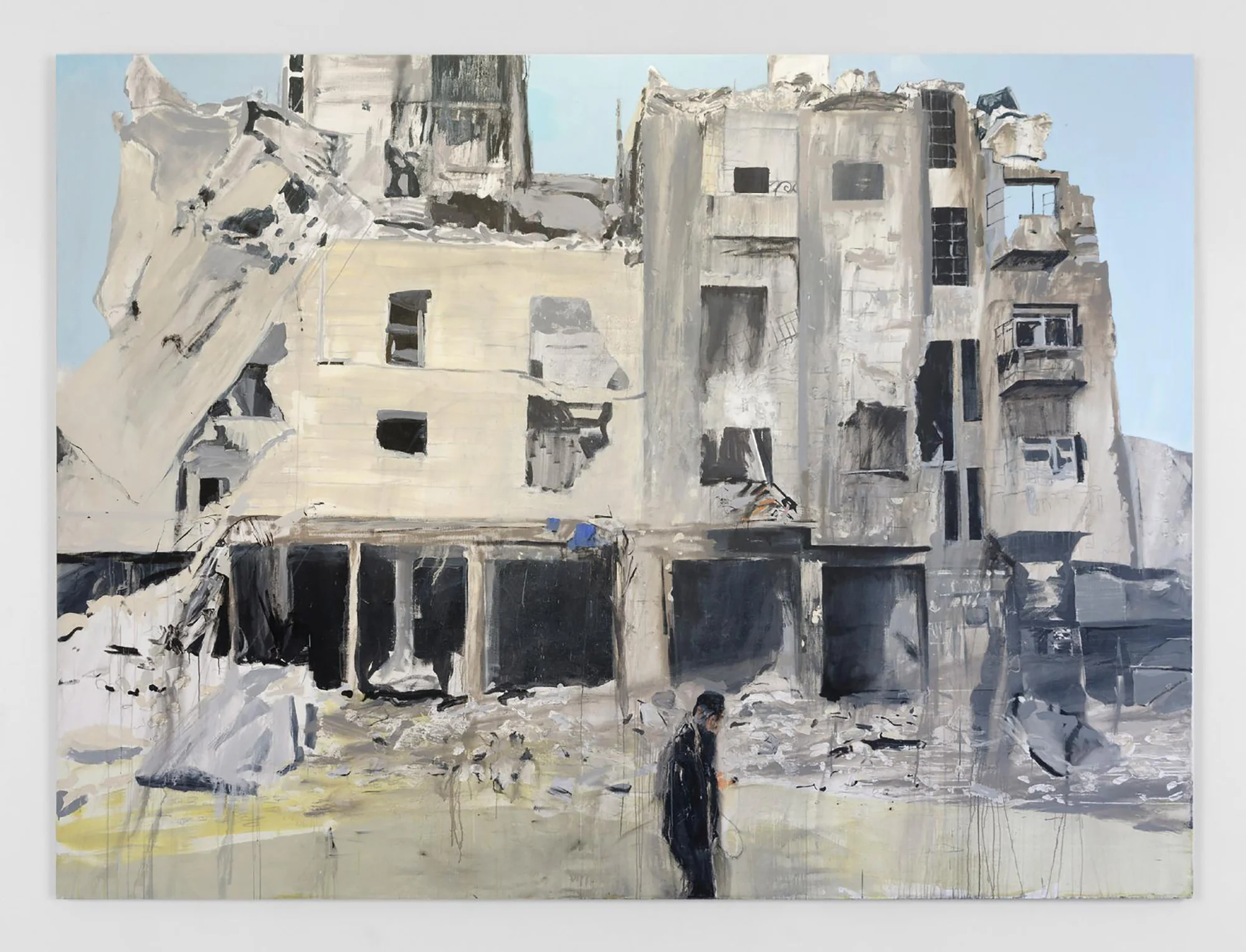 Aleppo 5 , 2017, acrylic on linen, 387 x 290 cm. Photo credit: Kerlin Gallery