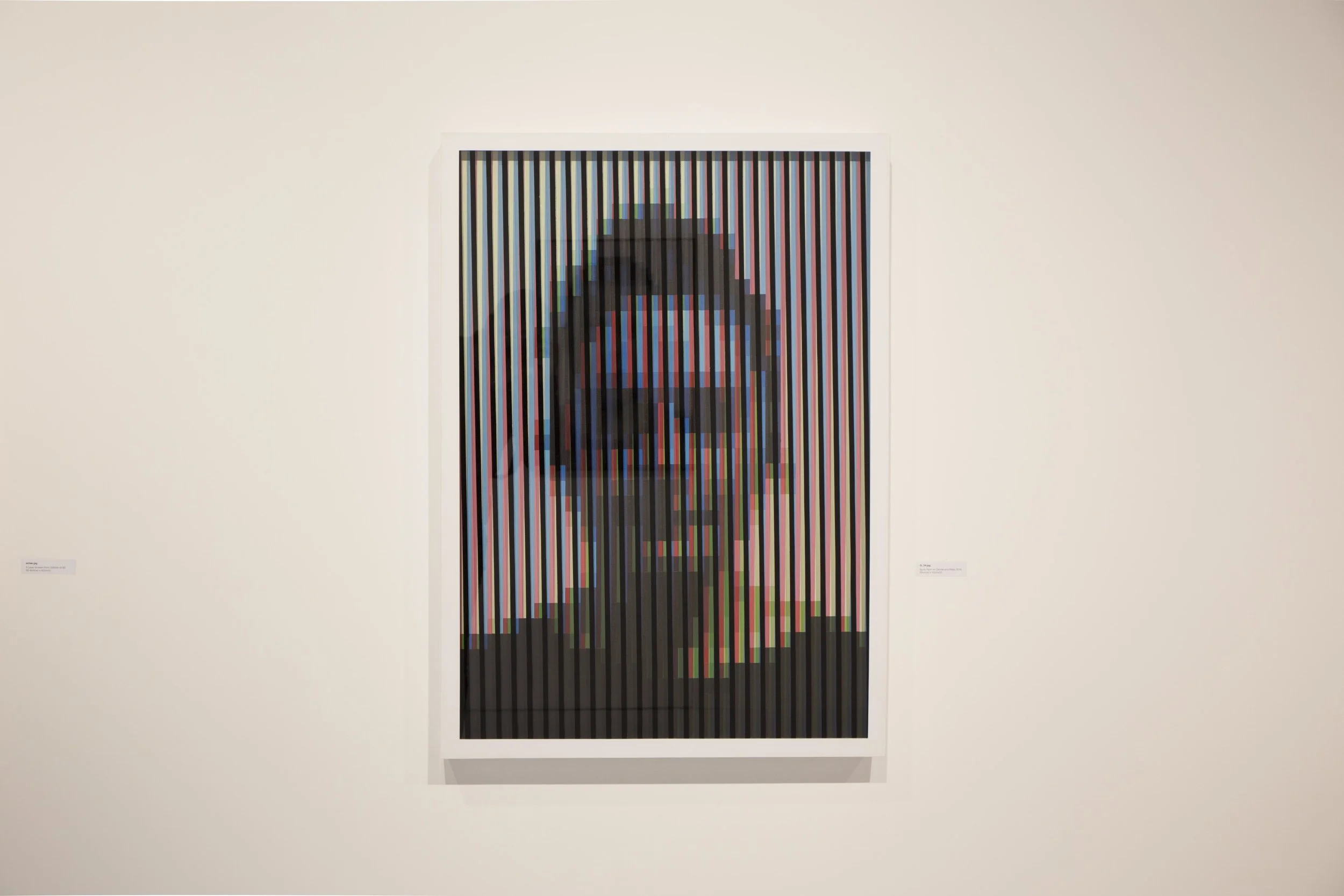 ‘DI_04’, 2019, Spray Paint on Canvas and Glass, 70 x 100 cm, Atelier Maser.