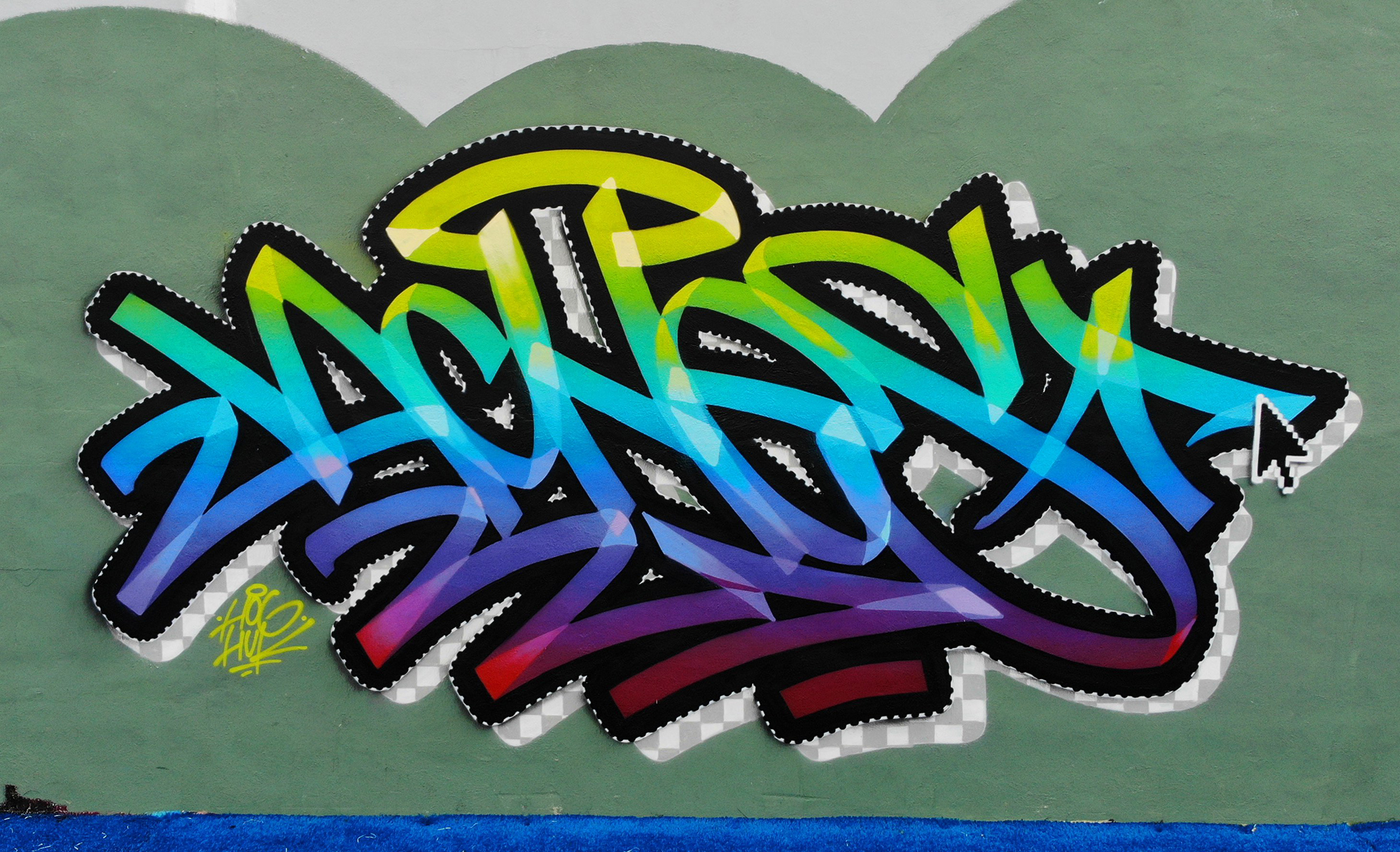 ‘Aches’, 2018, Spray Paint, Miami. Photo Credit: Bombing Science