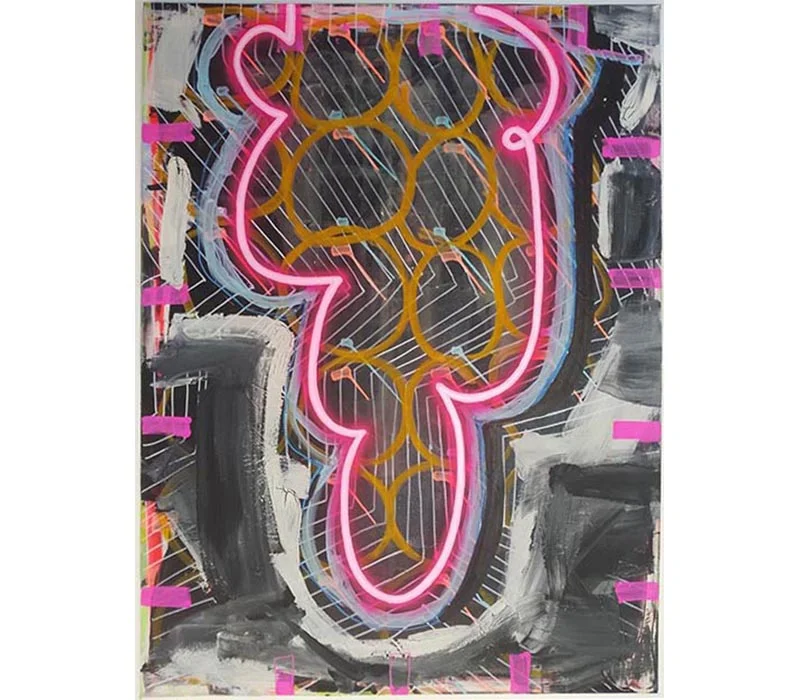 ‘Emperor’, 2019, Acrylic and Lacquer on Canvas, 92 x 122 cm, NARS Foundation, NYC. Photo Credit: Leah Hewson