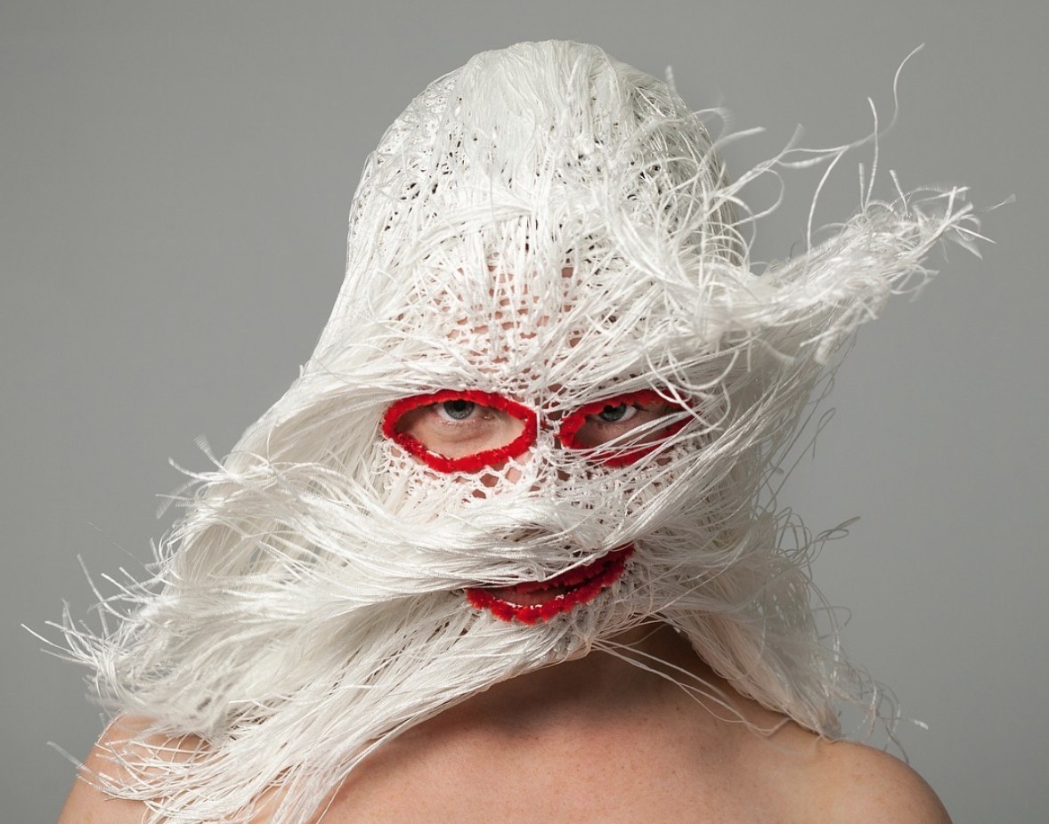 ‘False Hood’, 2018, Photograph of Mask. Photo credit: Hazel Coonagh
