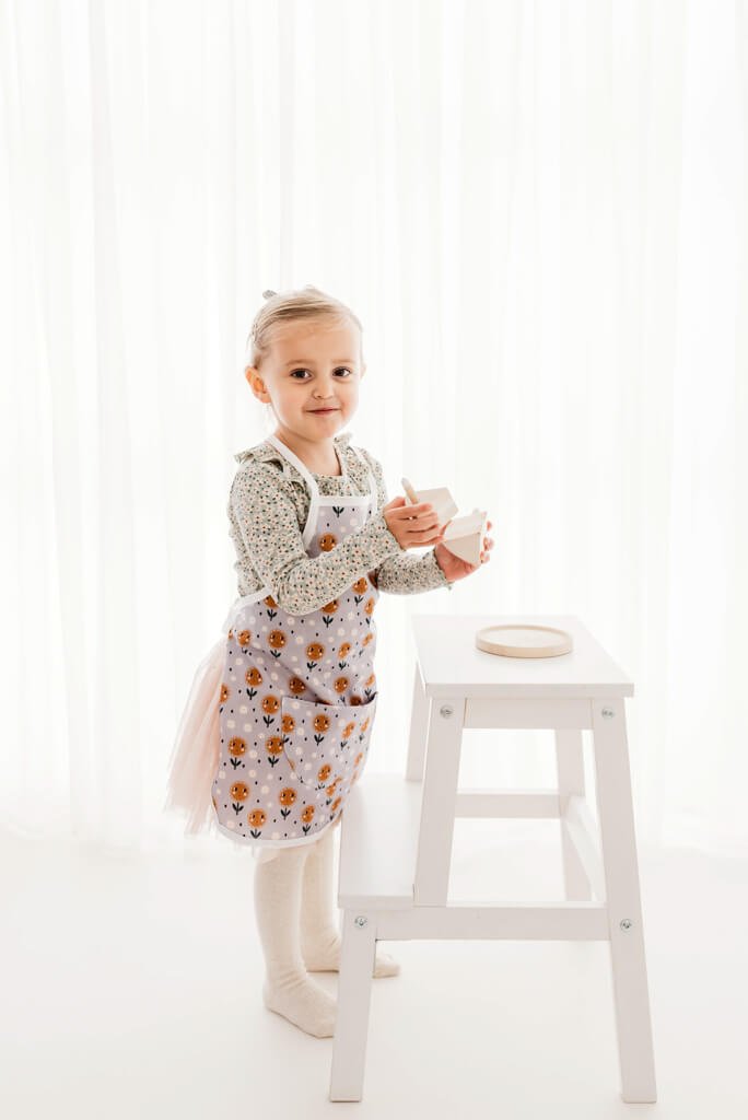 Kids Apron, Happy Cats, Mother Daughter Aprons, Toddler Apron