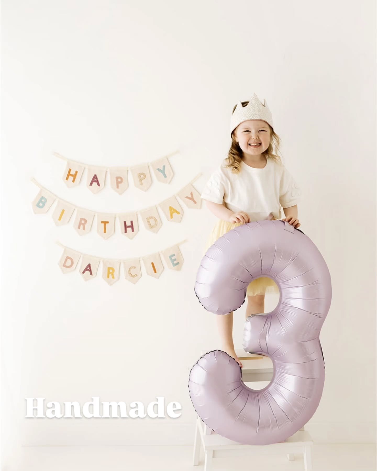Say goodbye to throwaway party d&eacute;cor! ✨

Instead - choose Ivy &amp; Noah handmade, reusable, personalised birthday bunting to add a magical, meaningful touch to your celebration &mdash; and it's kind to the planet too 🌍

Every single letter i
