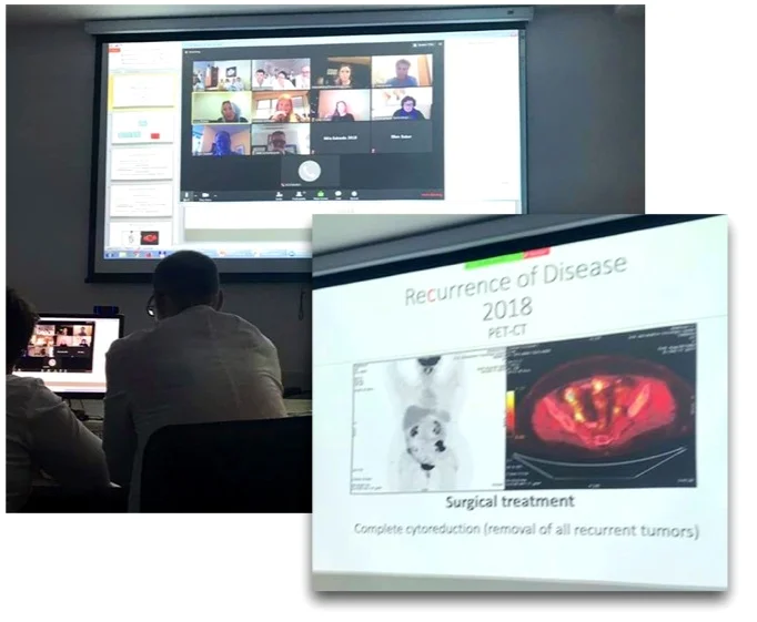 International tumor board review conducted through IGCS Project ECHO tele-mentoring, including participants from the United States, Belarus, Kazakhstan and Canada