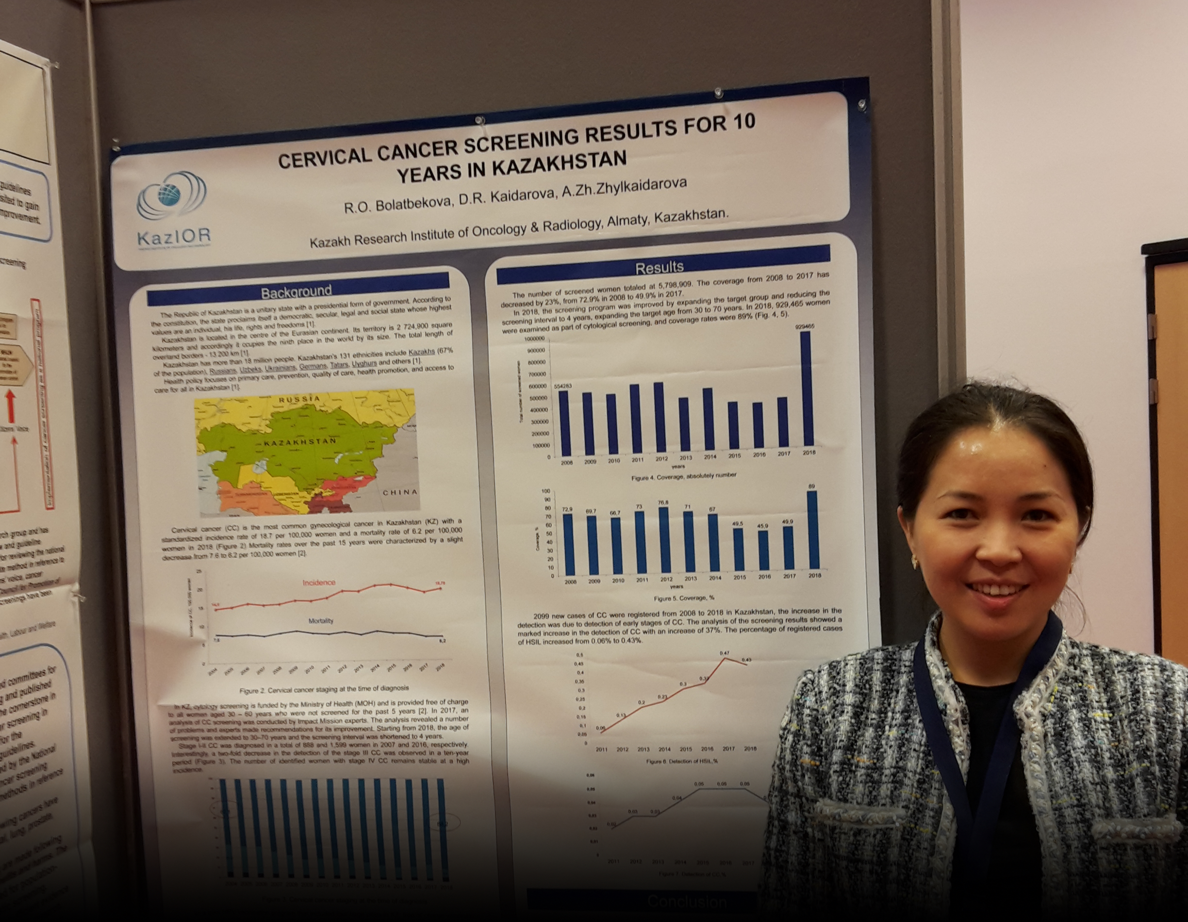  Kazakhstan cancer screening presentation at the ICSN Conference in the Netherlands, 2019 