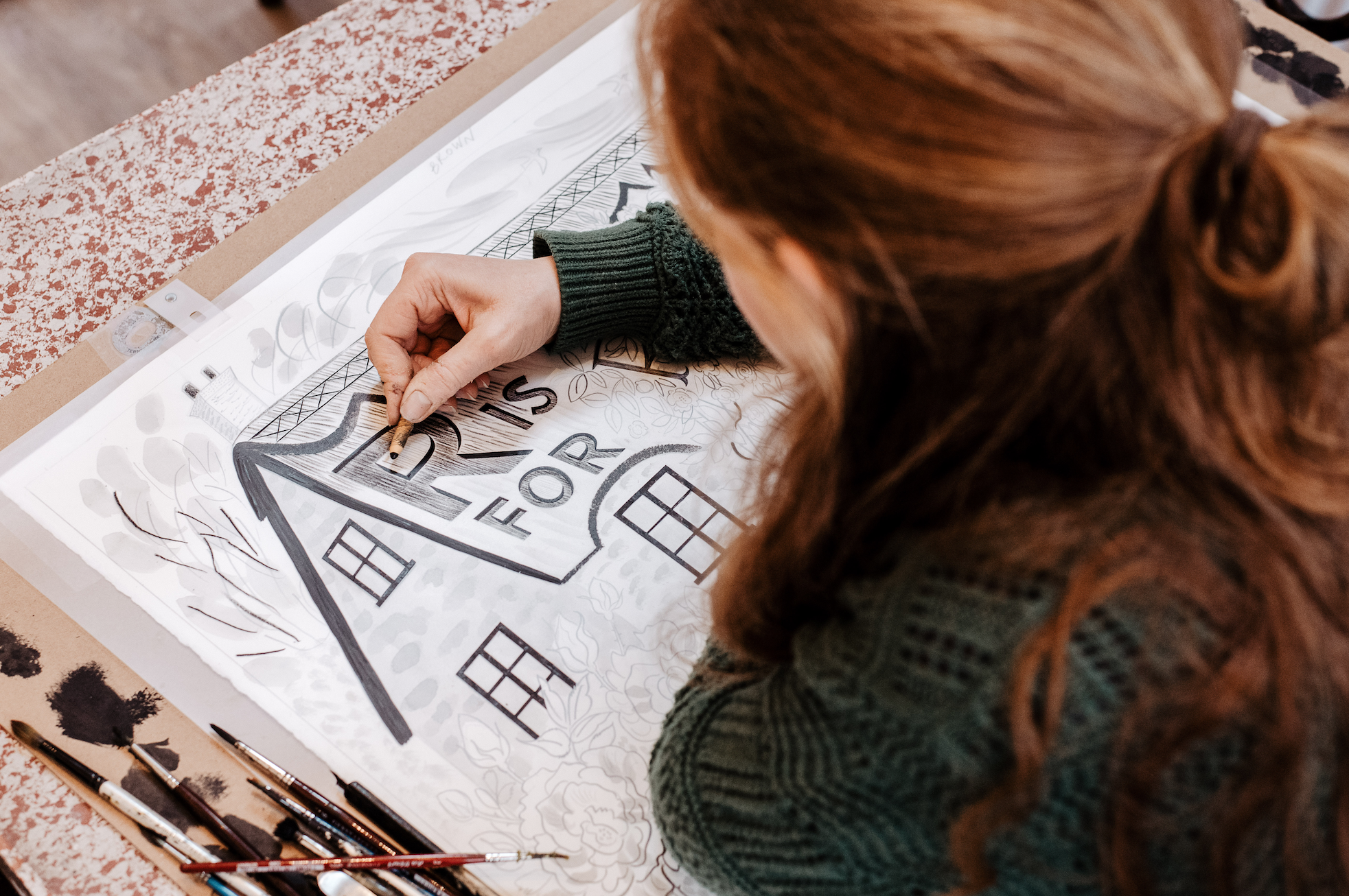 The Release of the latest alphabet print with St Judes: R is for Rose 