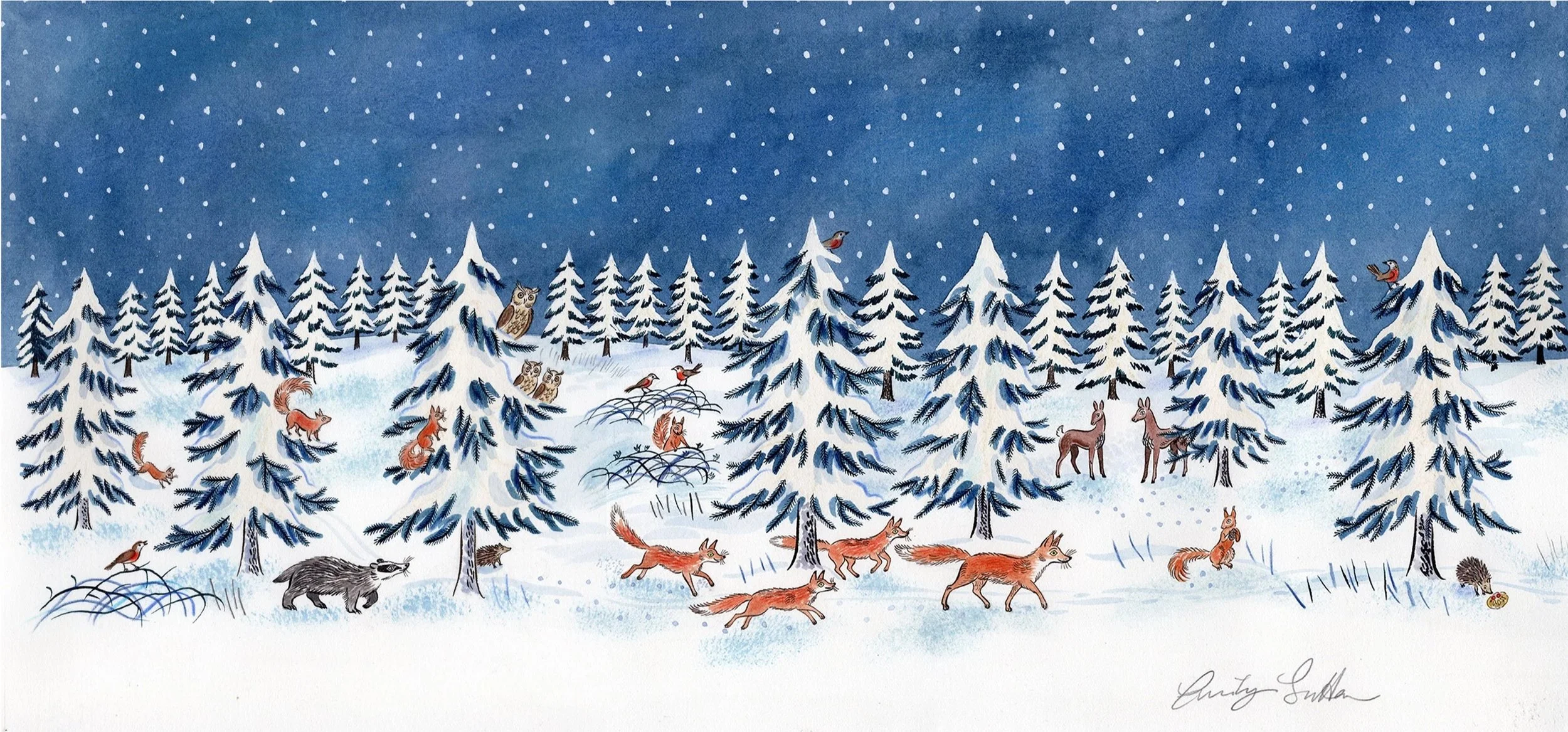 Christmas woodland