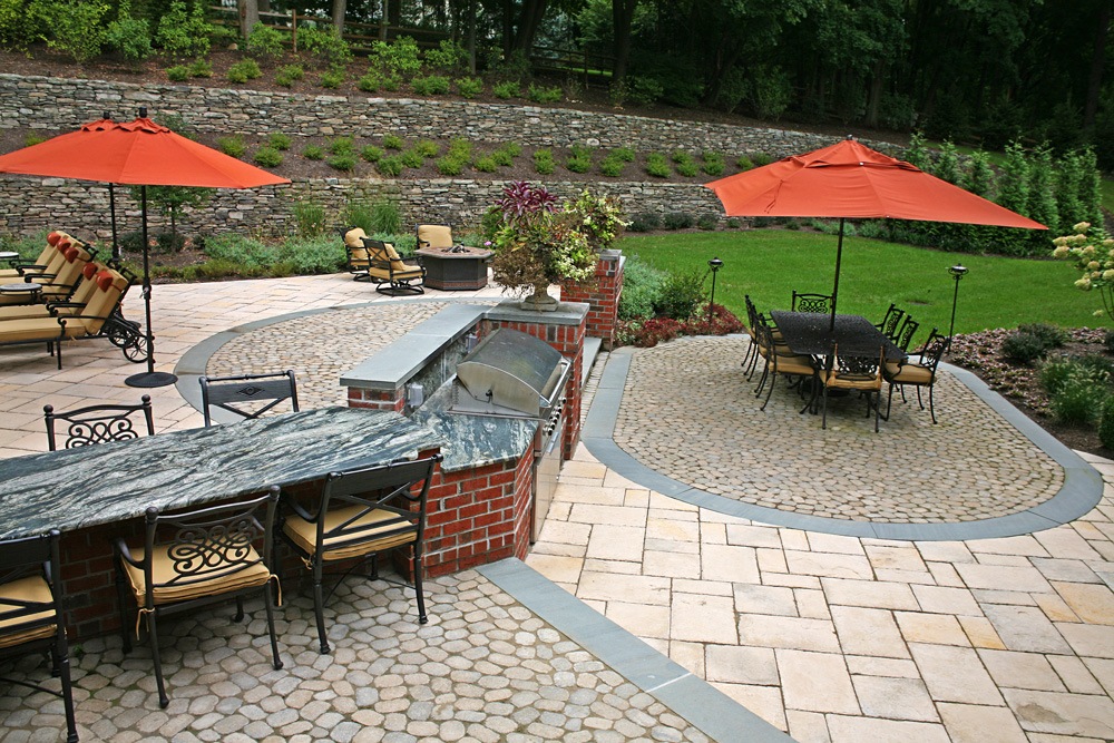 Paver patio in Saddle River, NJ