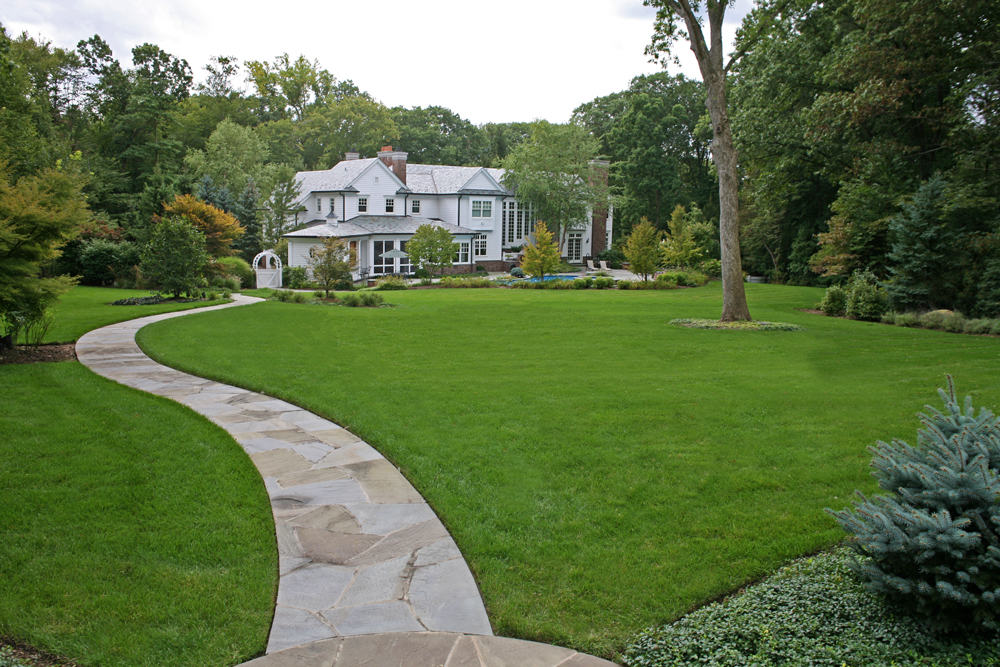 Bluestone walkway in Saddle River, NJ