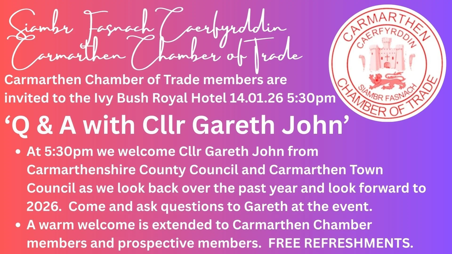 Q & A with Cllr Gareth John