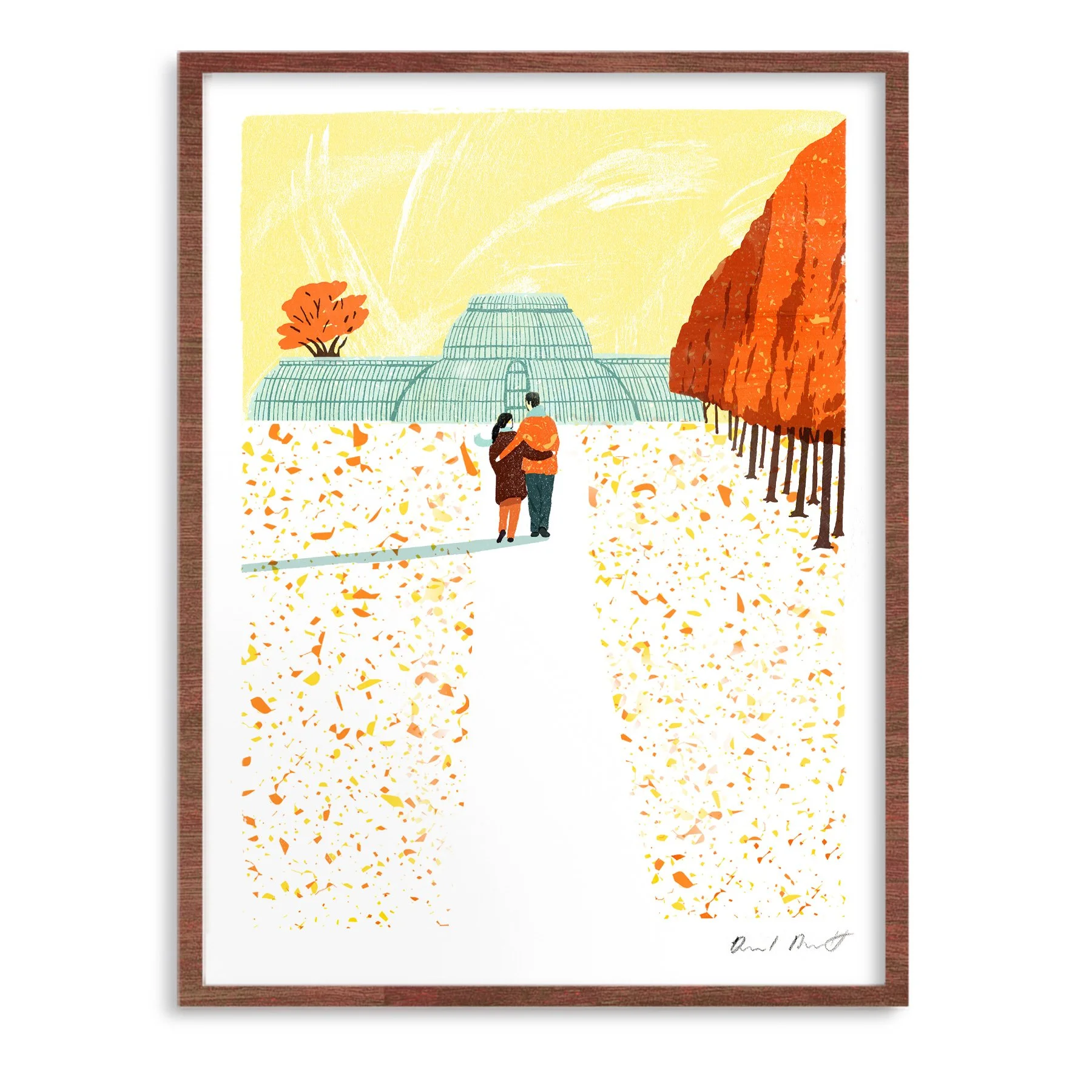 30-x-40_A-stroll-in-Orange_Framed.jpg