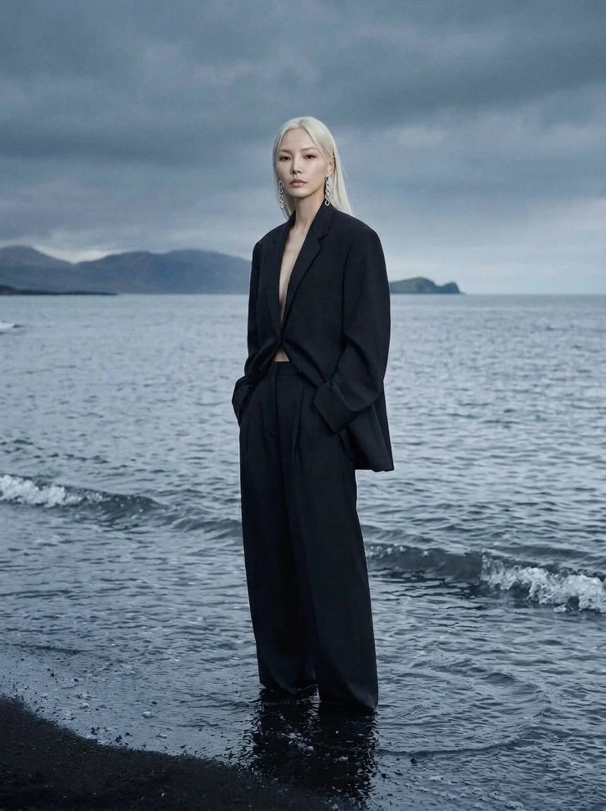High fashion editorial, womenswear creative direction ocean, Chi-Young Bang Studio