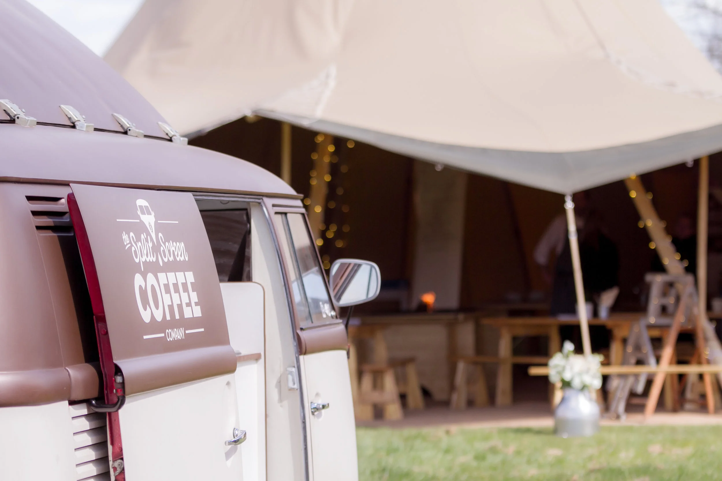 Coffee at tipi event