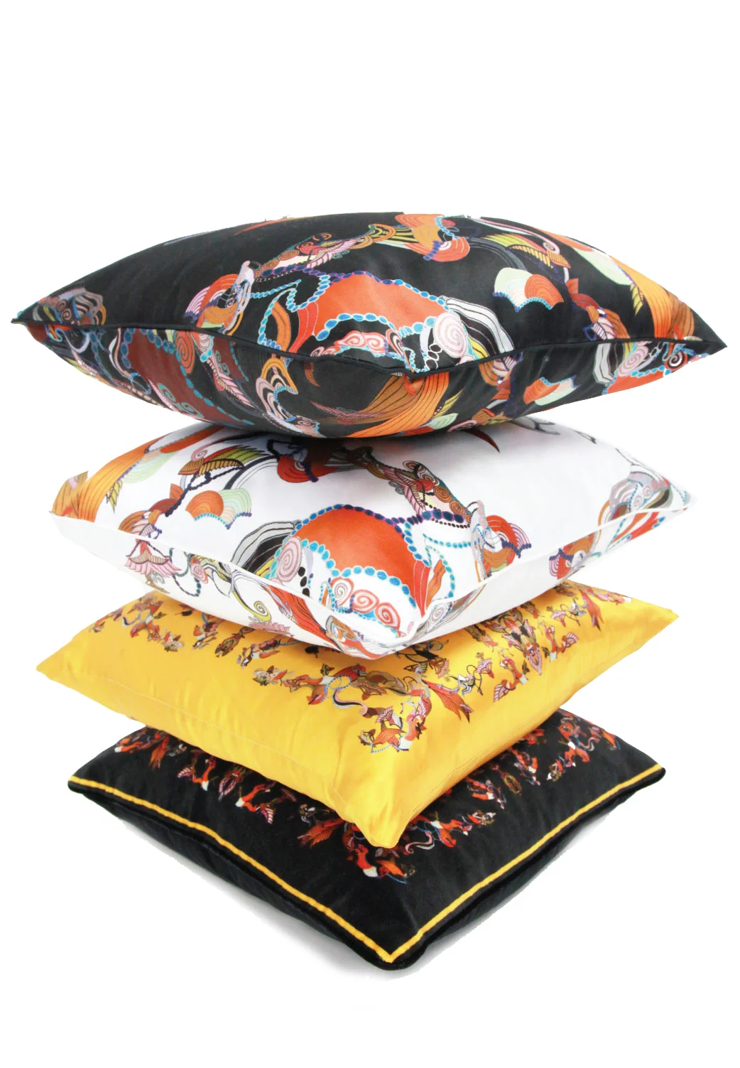 MENG Homeware Black Yellow and White Bold Cushions