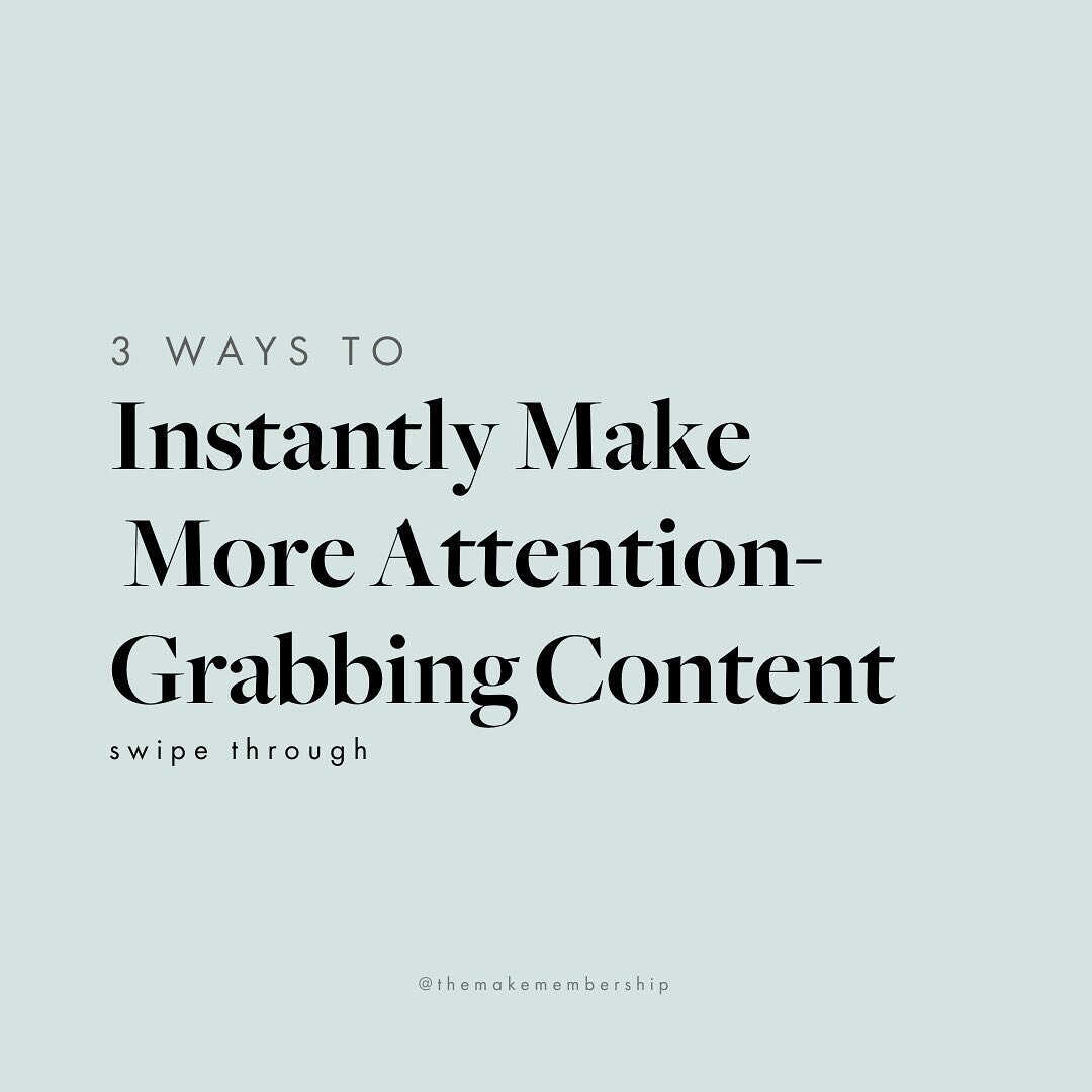 Does the algorithm make anyone else do this... 😤?
⠀⠀⠀⠀⠀⠀⠀⠀⠀
It can be frustrating, but one way to help get over that slump is to make more attention grabbing content. Today, I am sharing how to make more compelling content.
⠀⠀⠀⠀⠀⠀⠀⠀⠀
Have any other 