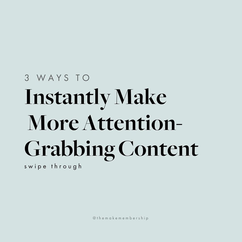 Does the algorithm make anyone else do this... 😤?
⠀⠀⠀⠀⠀⠀⠀⠀⠀
It can be frustrating, but one way to help get over that slump is to make more attention grabbing content. Today, I am sharing how to make more compelling content.
⠀⠀⠀⠀⠀⠀⠀⠀⠀
Have any other 