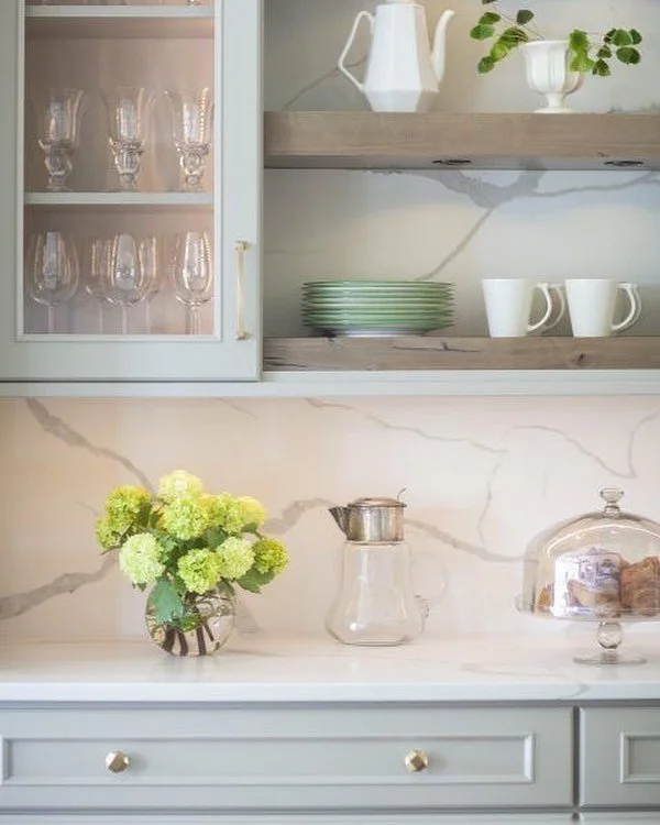 Soft blue cabinets and Cambria Brittanica backsplash with natural wood accents- this kitchen feels so warm and inviting. 🌿☕️
#homeredefined#edesign#kitchendesign#paintedcabinets#homedecor#farmhouse#farmhousestyle#burlingtondesigner#cambria#customcab