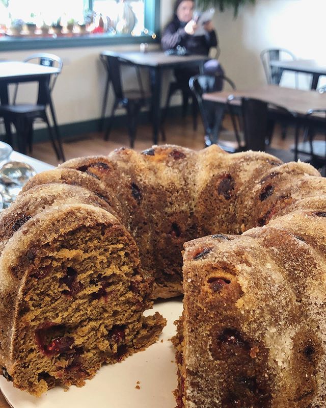 Cranberry Gingerbread Bundt is out of the oven and waiting for you!