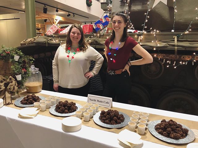 We had a wonderful time serving up two new signature items at the @wrightmuseumofwwii Festival of Trees Gala tonight! Come in tomorrow to try our chocolate coconut macaroons and our chai spiced eggnog!