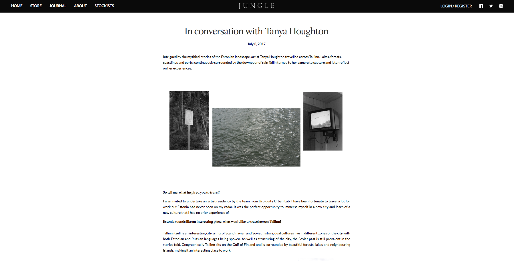 THE TIDES THAT BIND US FEATURED ON JUNGLE MAGAZINE 