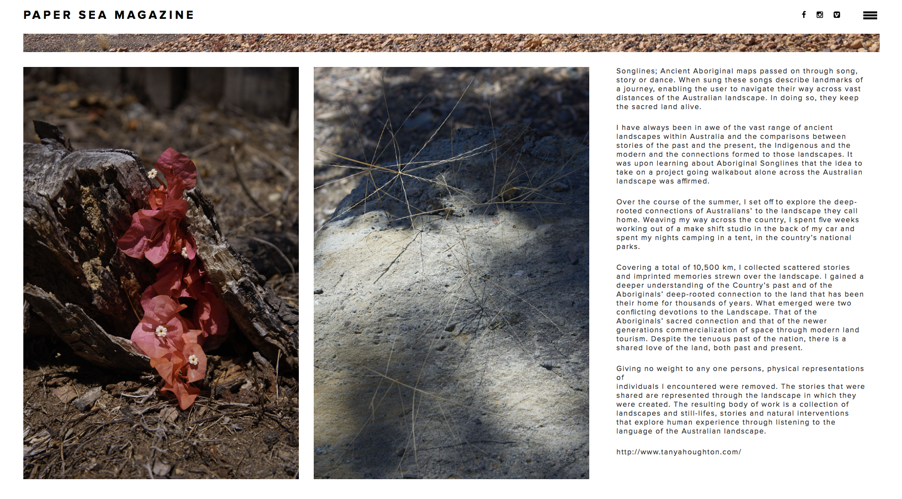 SONGLINES OF THE HERE+NOW FEATURED ON PAPERSEA MAGAZINE