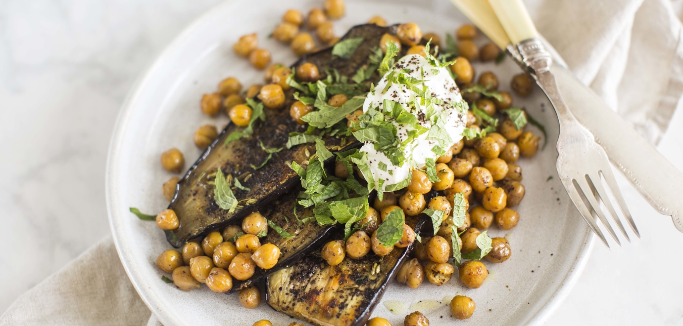 spiced eggplant &amp; chickpeas 